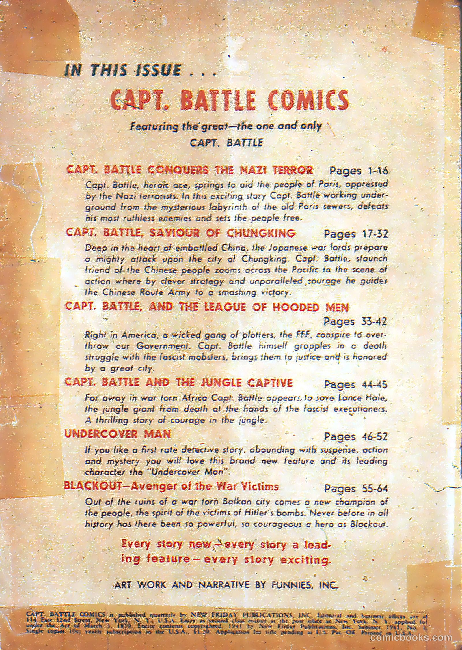 Captain Battle Comics #1 (1942) — page 2 of 68
