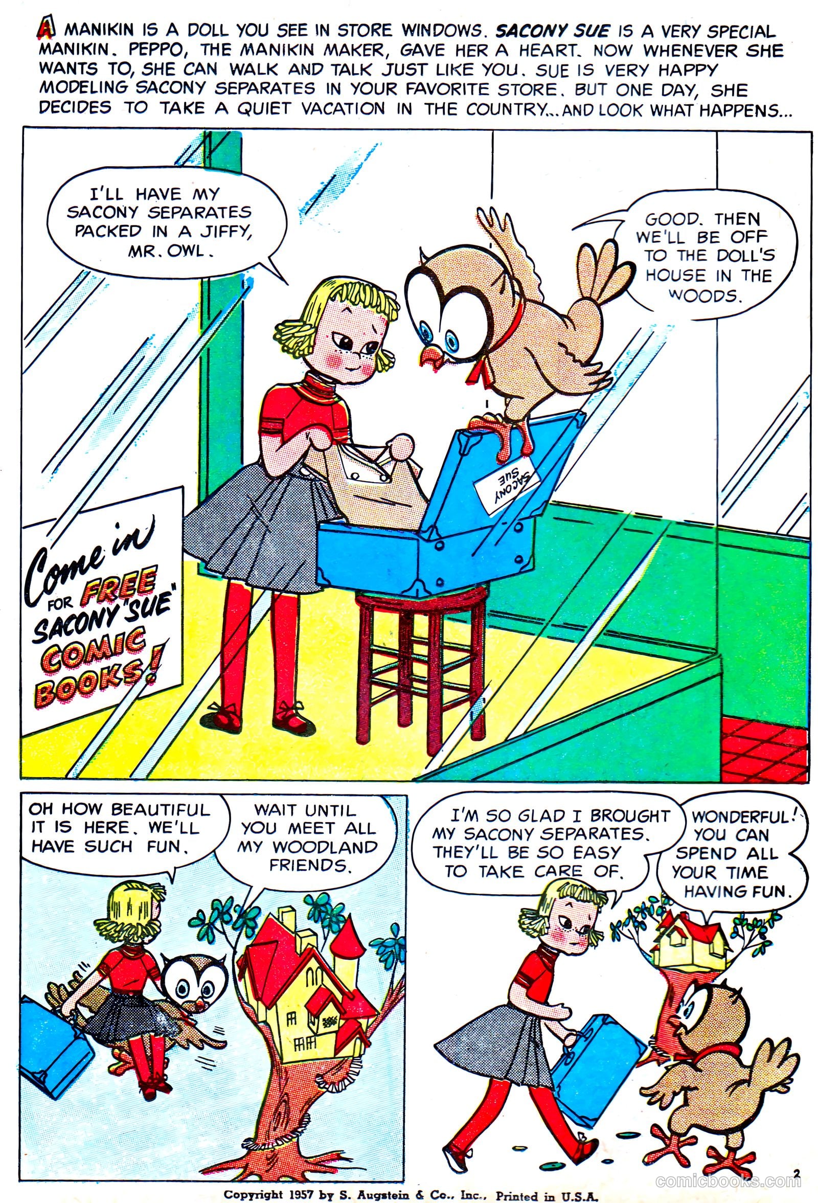 The Woodland Adventures of Sue the Magic Manikin #nn (1957) — page 2 of 12