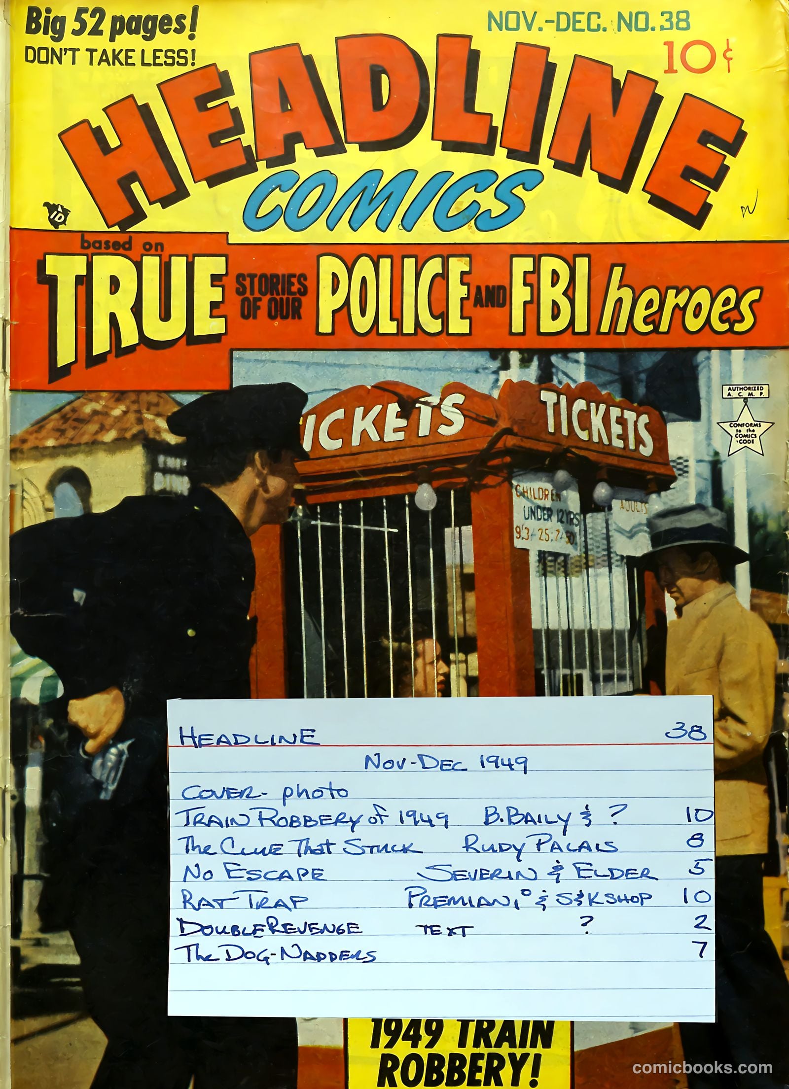 Headline Comics #38 (1949) — page 54 of 54