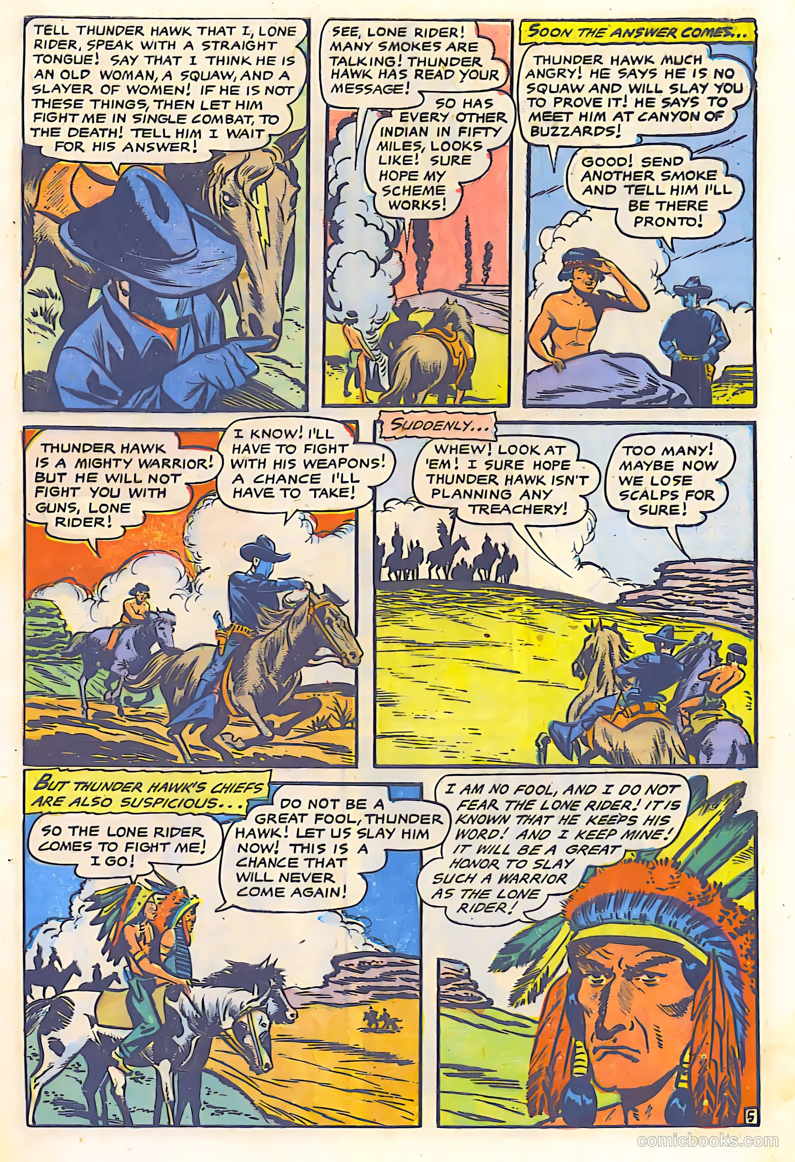 The Lone Rider #18 (1950) — page 6 of 28