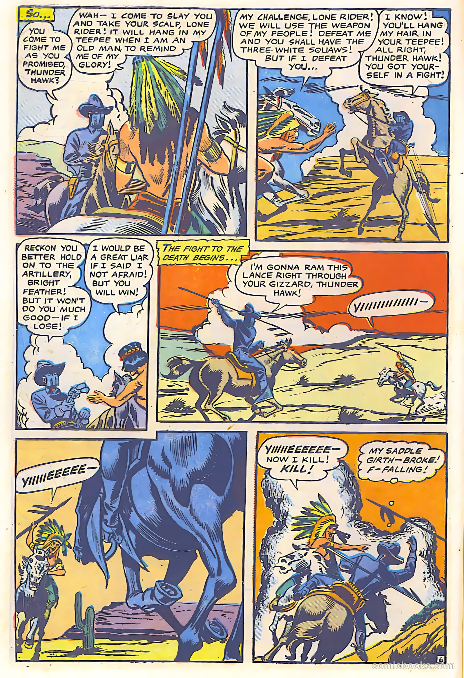The Lone Rider #18 (1950) — page 7 of 28