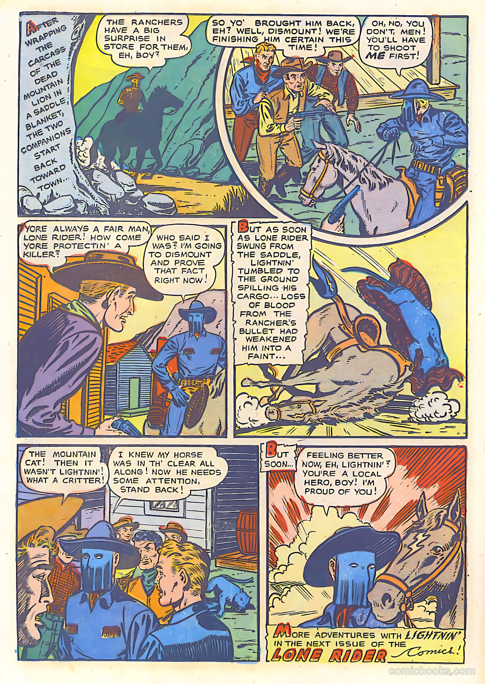 The Lone Rider #18 (1950) — page 15 of 28