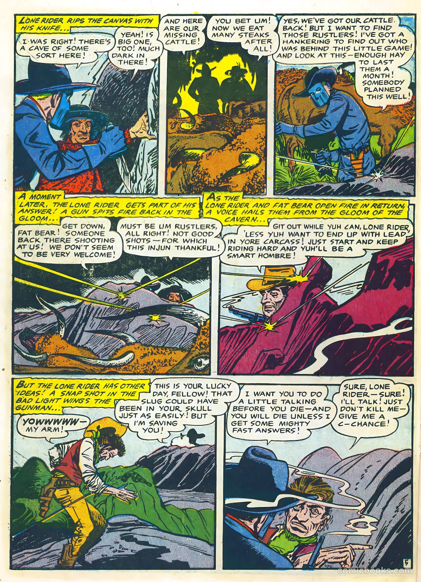The Lone Rider #24 (1950) — page 8 of 36