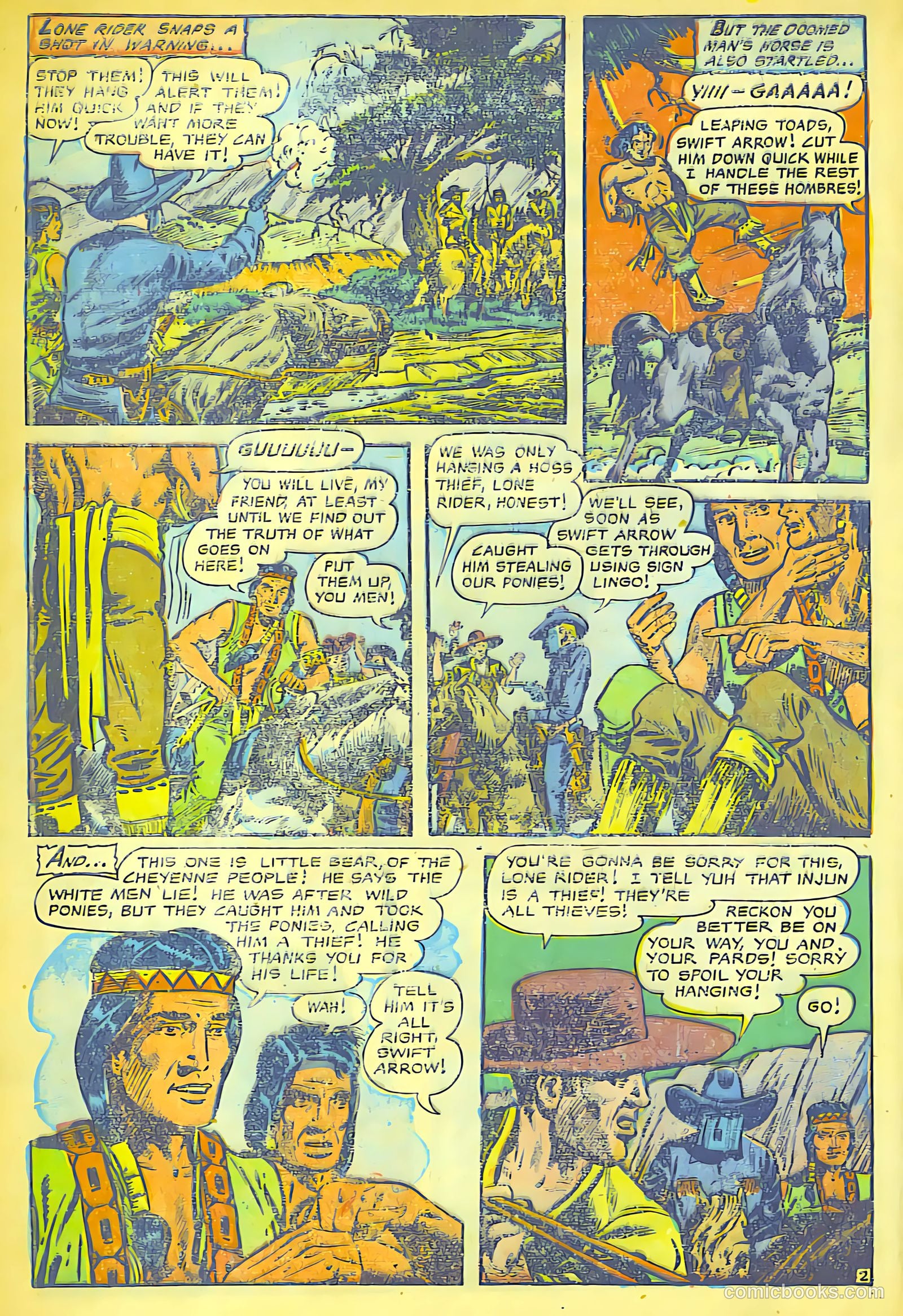 The Lone Rider #16 (1950) — page 3 of 28