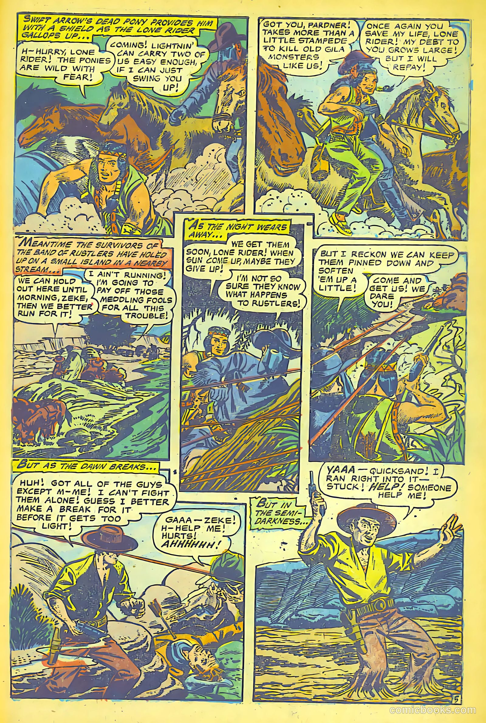 The Lone Rider #16 (1950) — page 6 of 28