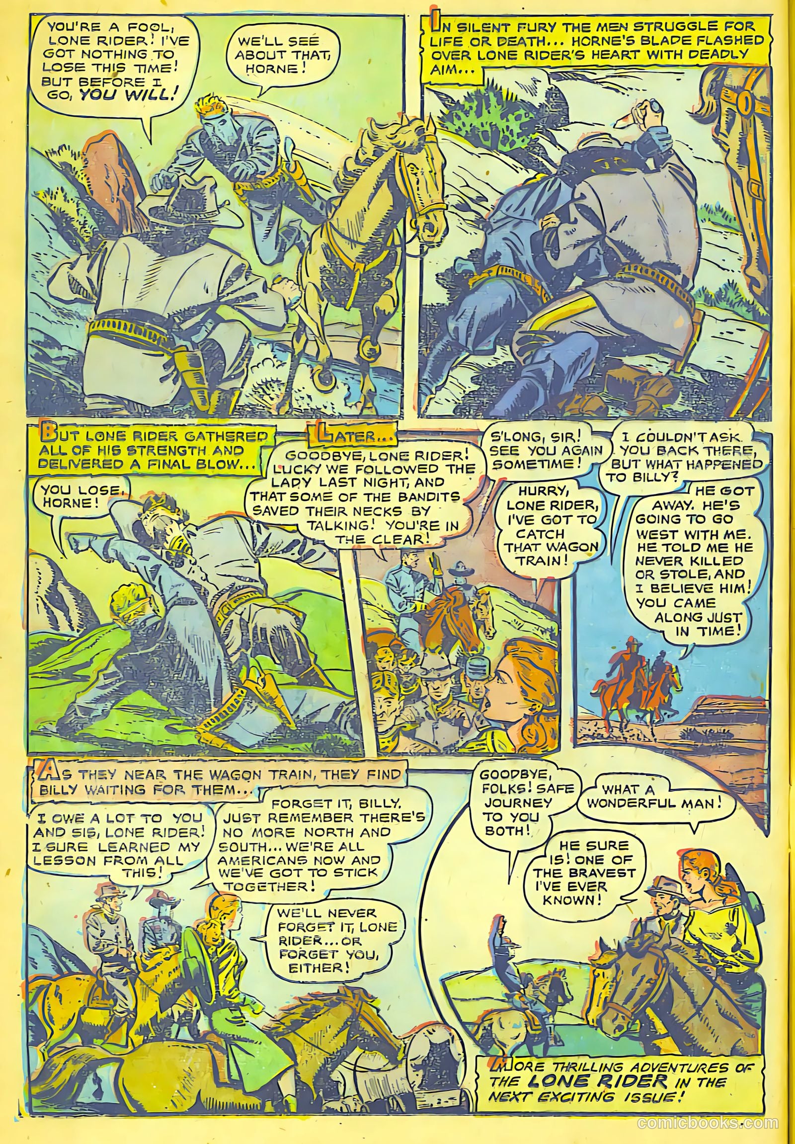 The Lone Rider #16 (1950) — page 15 of 28