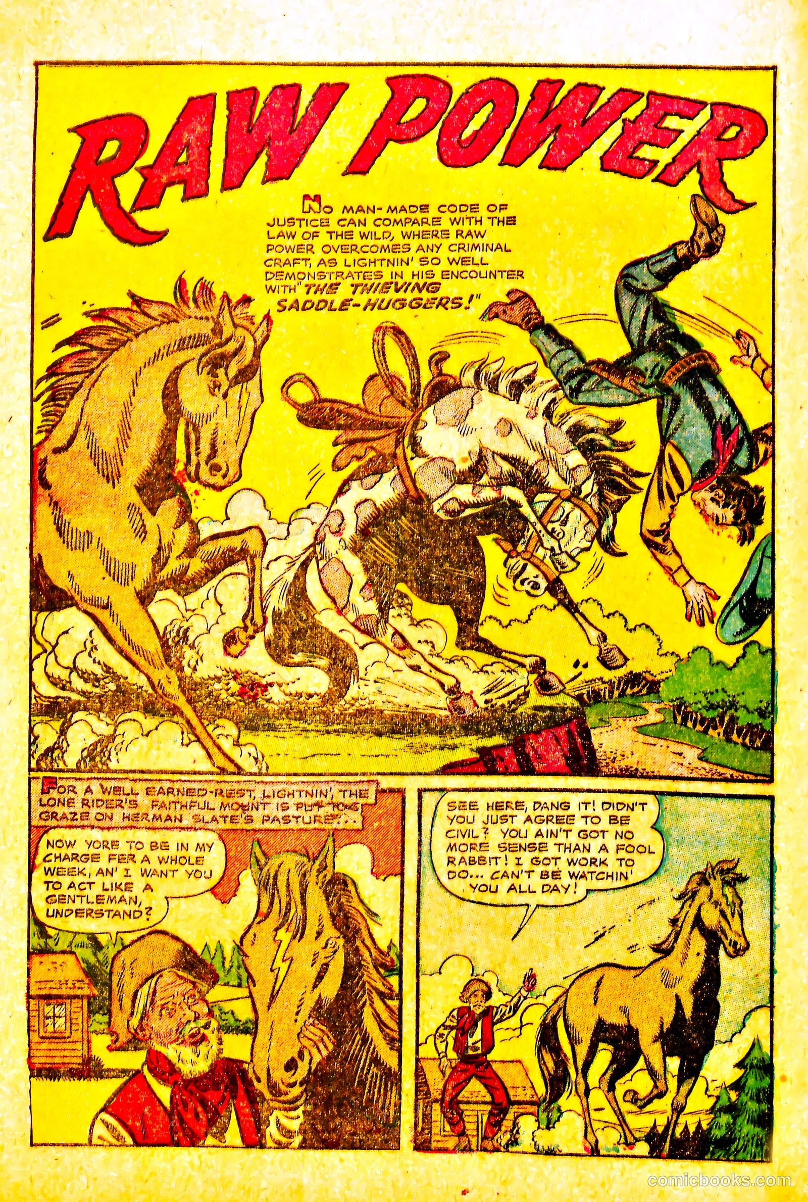 The Lone Rider #17 (1950) — page 28 of 36