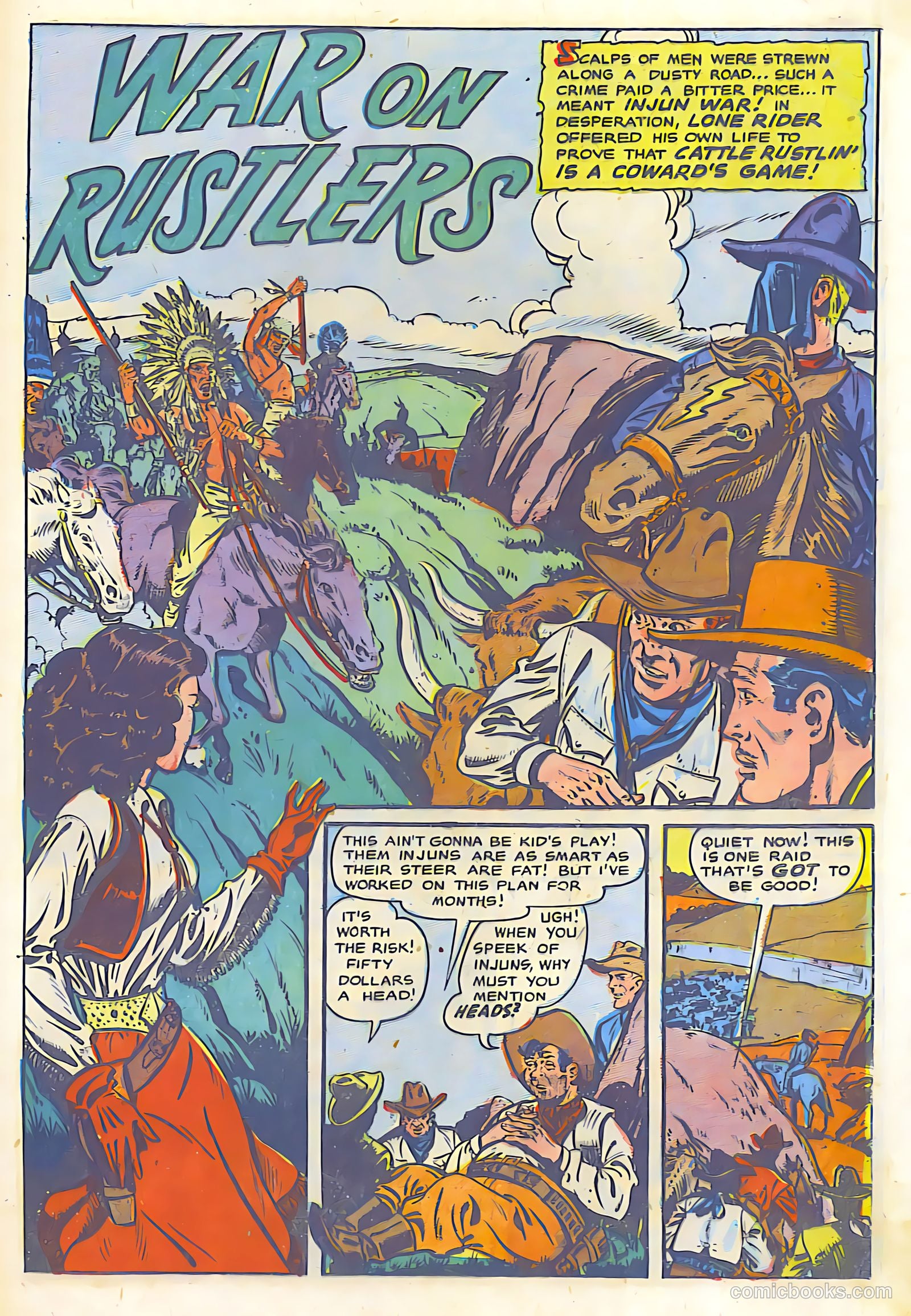 The Lone Rider #19 (1950) — page 23 of 36