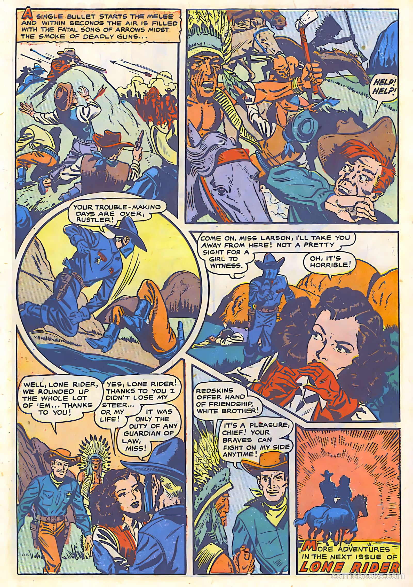 The Lone Rider #19 (1950) — page 32 of 36