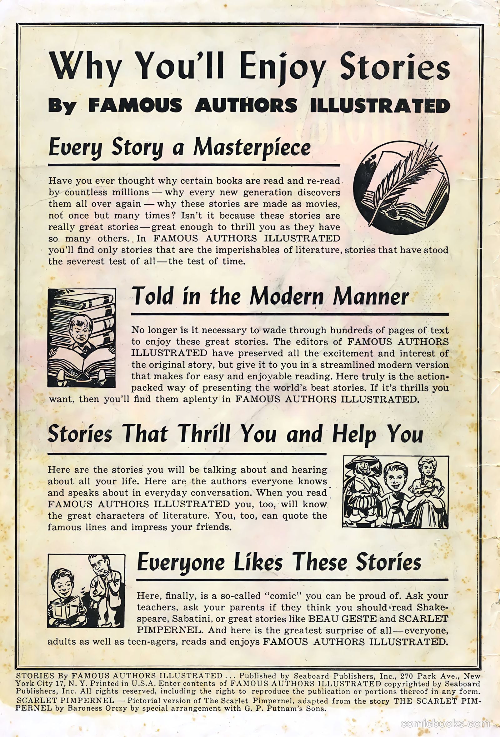 Stories By Famous Authors Illustrated 1 - Scarlet Pimpenel #1 — page 2 of 53