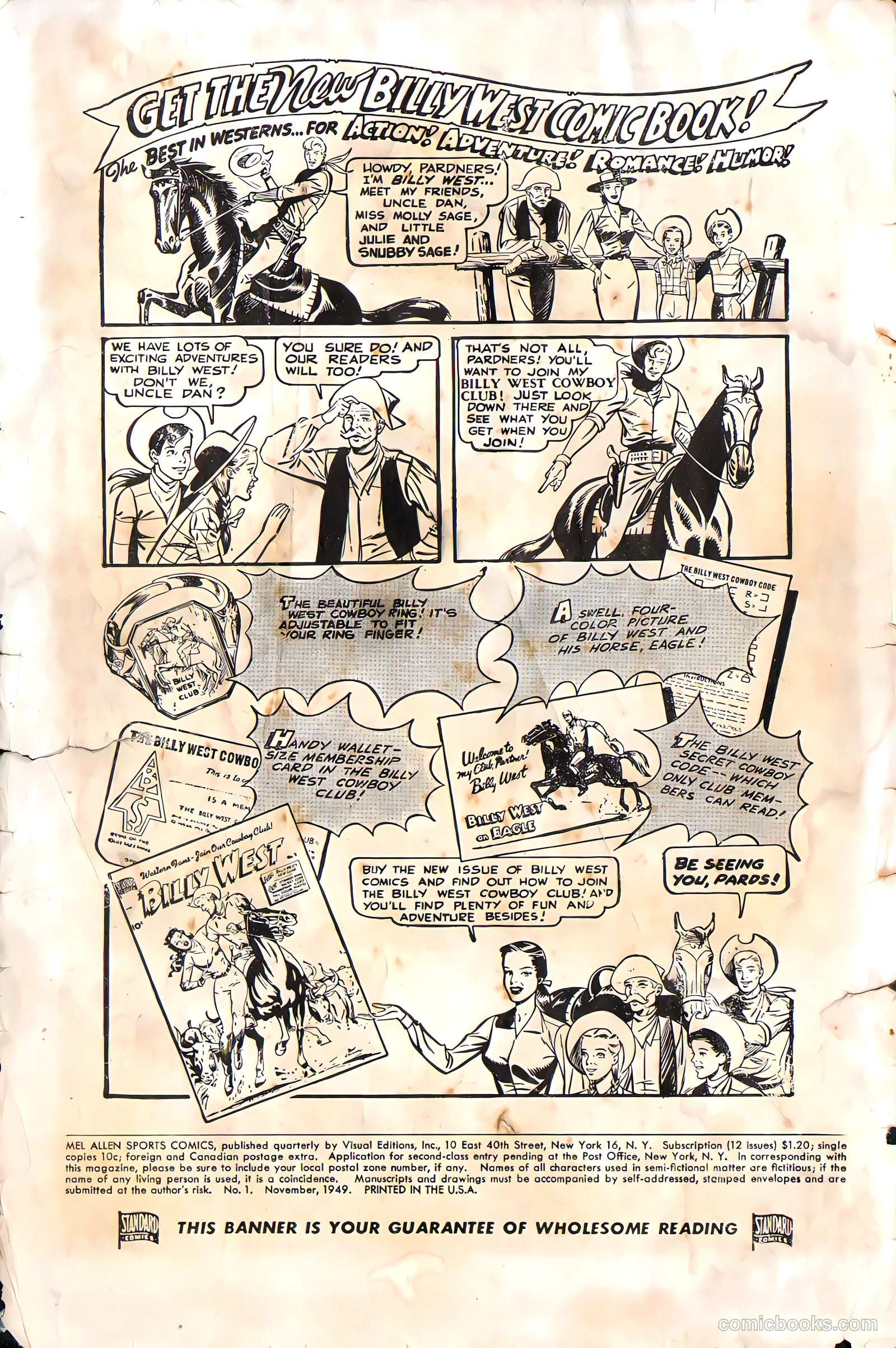 Mel Allen Sports Comics #5 (1949) — page 2 of 36