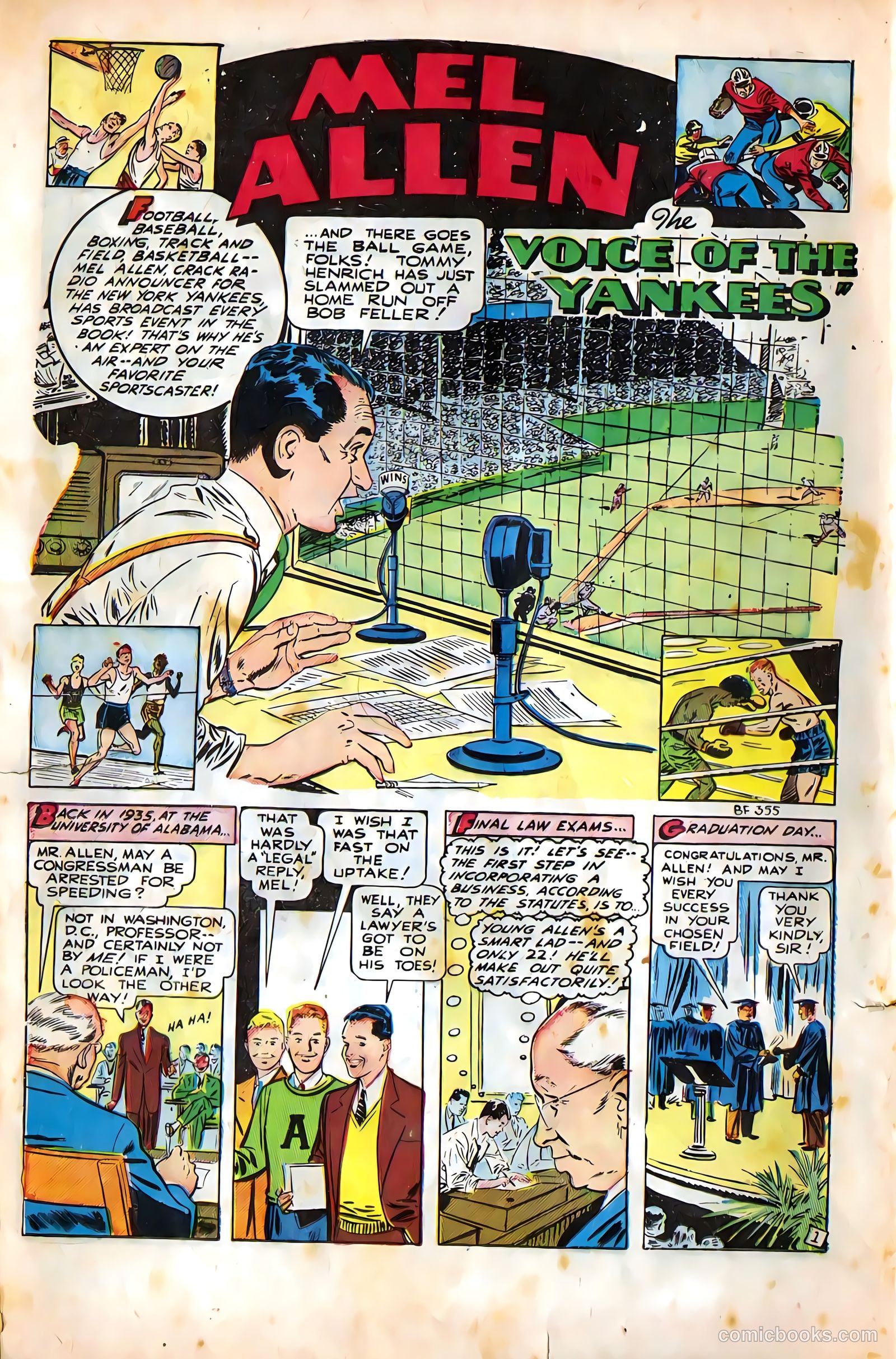 Mel Allen Sports Comics #5 (1949) — page 12 of 36