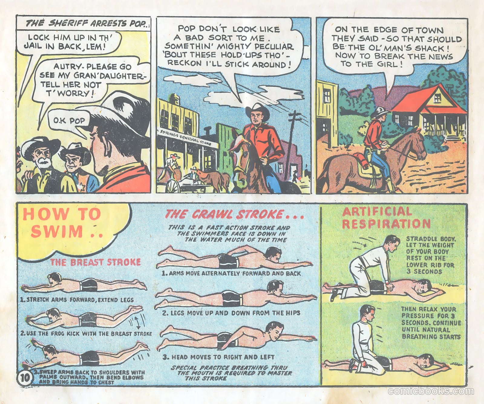 Gene Autry Adventure Comics and Play-Fun Book #[nn] (1947) — page 10 of 33