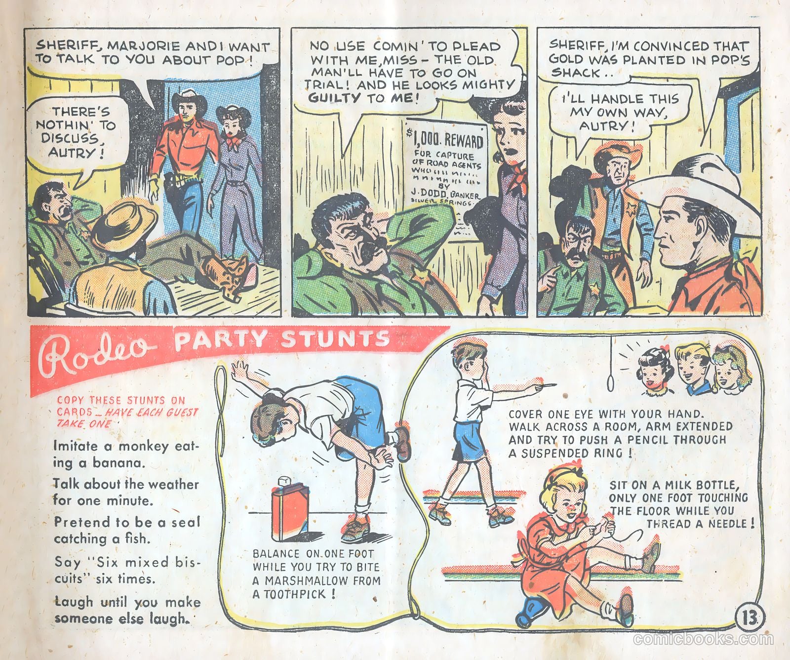 Gene Autry Adventure Comics and Play-Fun Book #[nn] (1947) — page 13 of 33