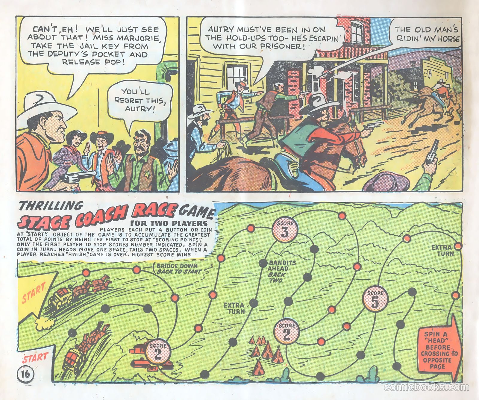 Gene Autry Adventure Comics and Play-Fun Book #[nn] (1947) — page 16 of 33