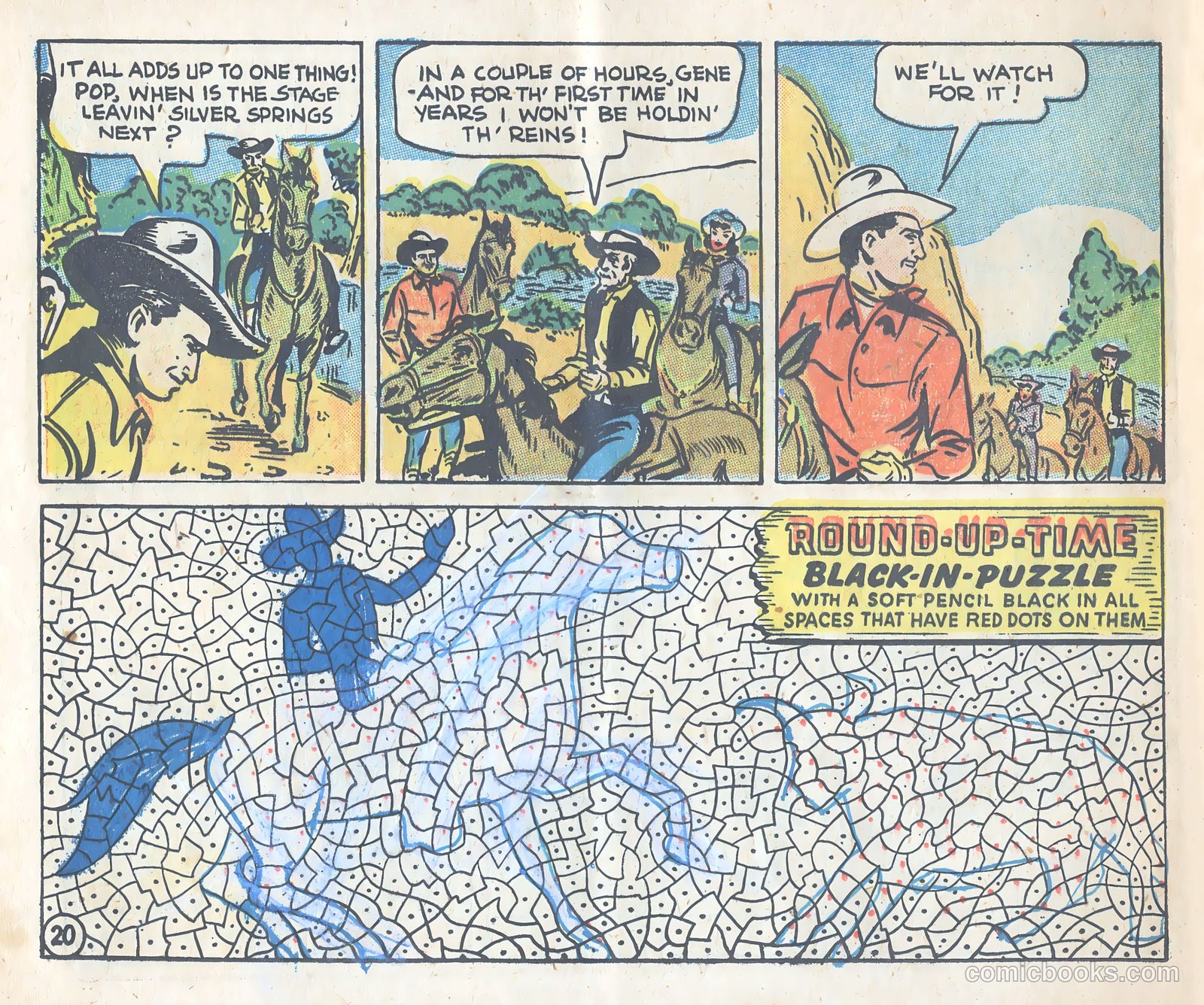 Gene Autry Adventure Comics and Play-Fun Book #[nn] (1947) — page 20 of 33