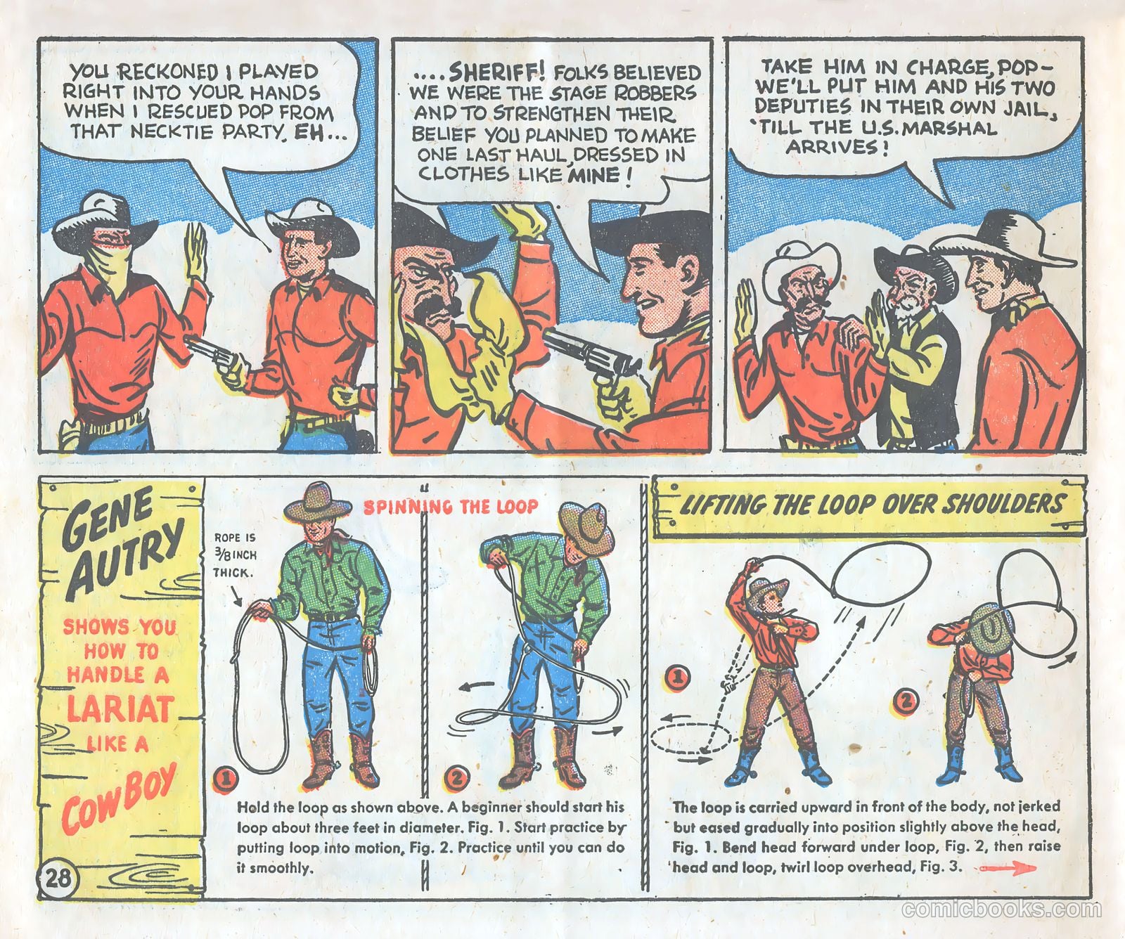 Gene Autry Adventure Comics and Play-Fun Book #[nn] (1947) — page 28 of 33