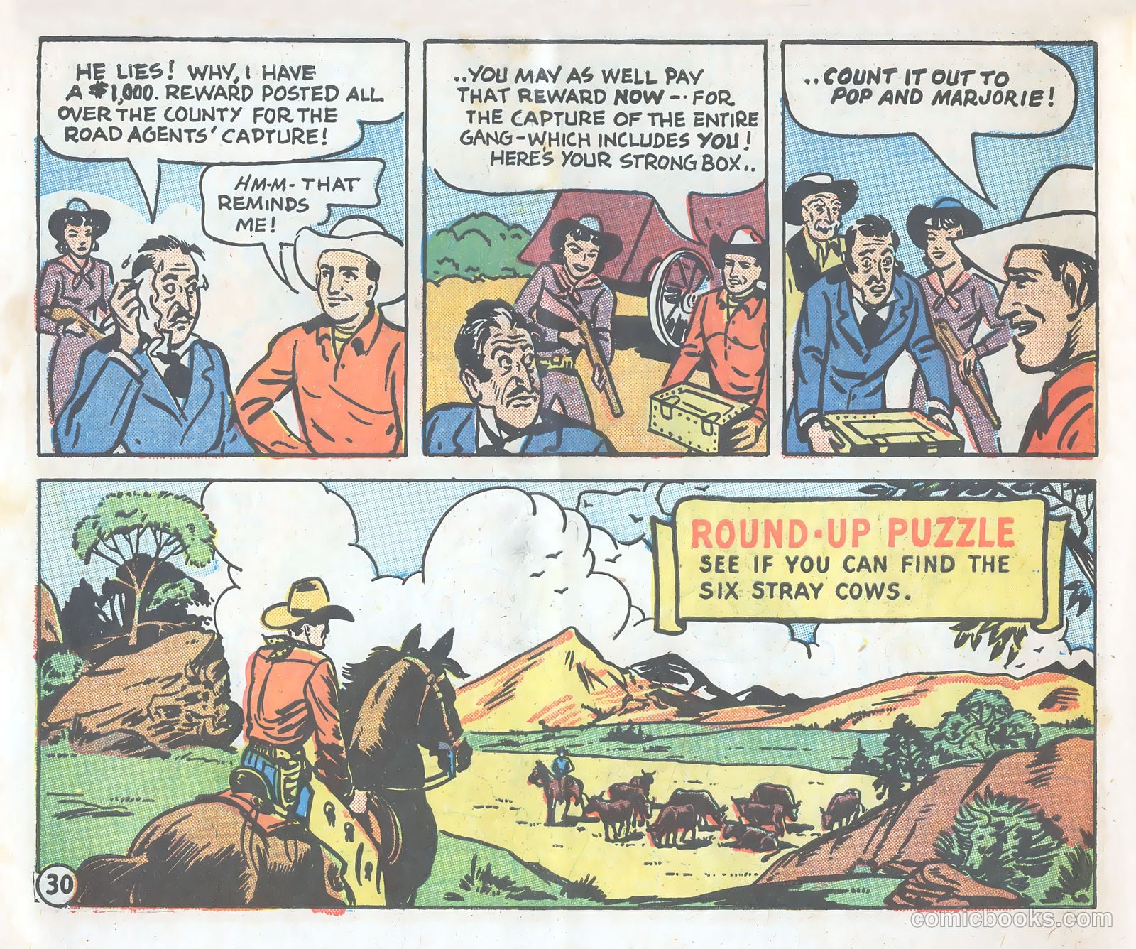 Gene Autry Adventure Comics and Play-Fun Book #[nn] (1947) — page 30 of 33