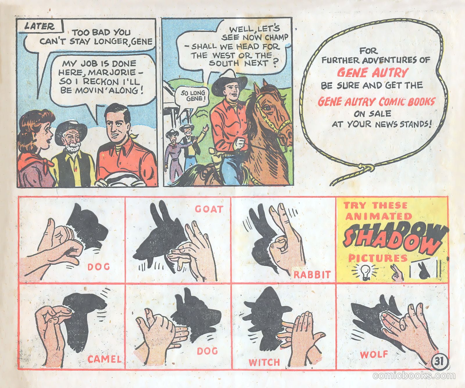 Gene Autry Adventure Comics and Play-Fun Book #[nn] (1947) — page 31 of 33