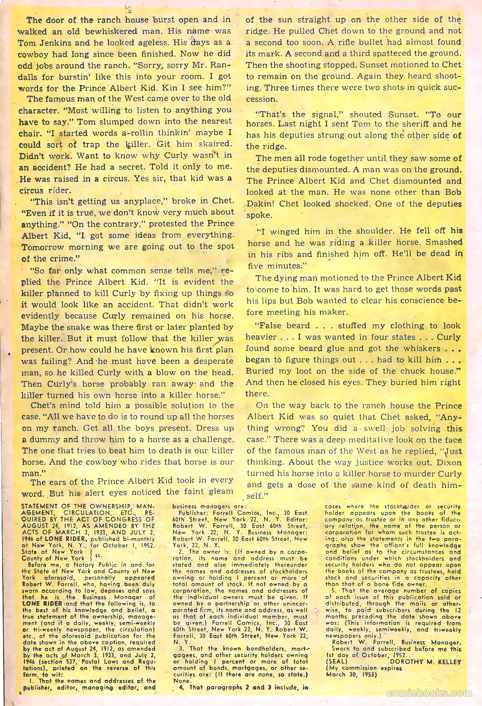 The Lone Rider #12 (1950) — page 18 of 36