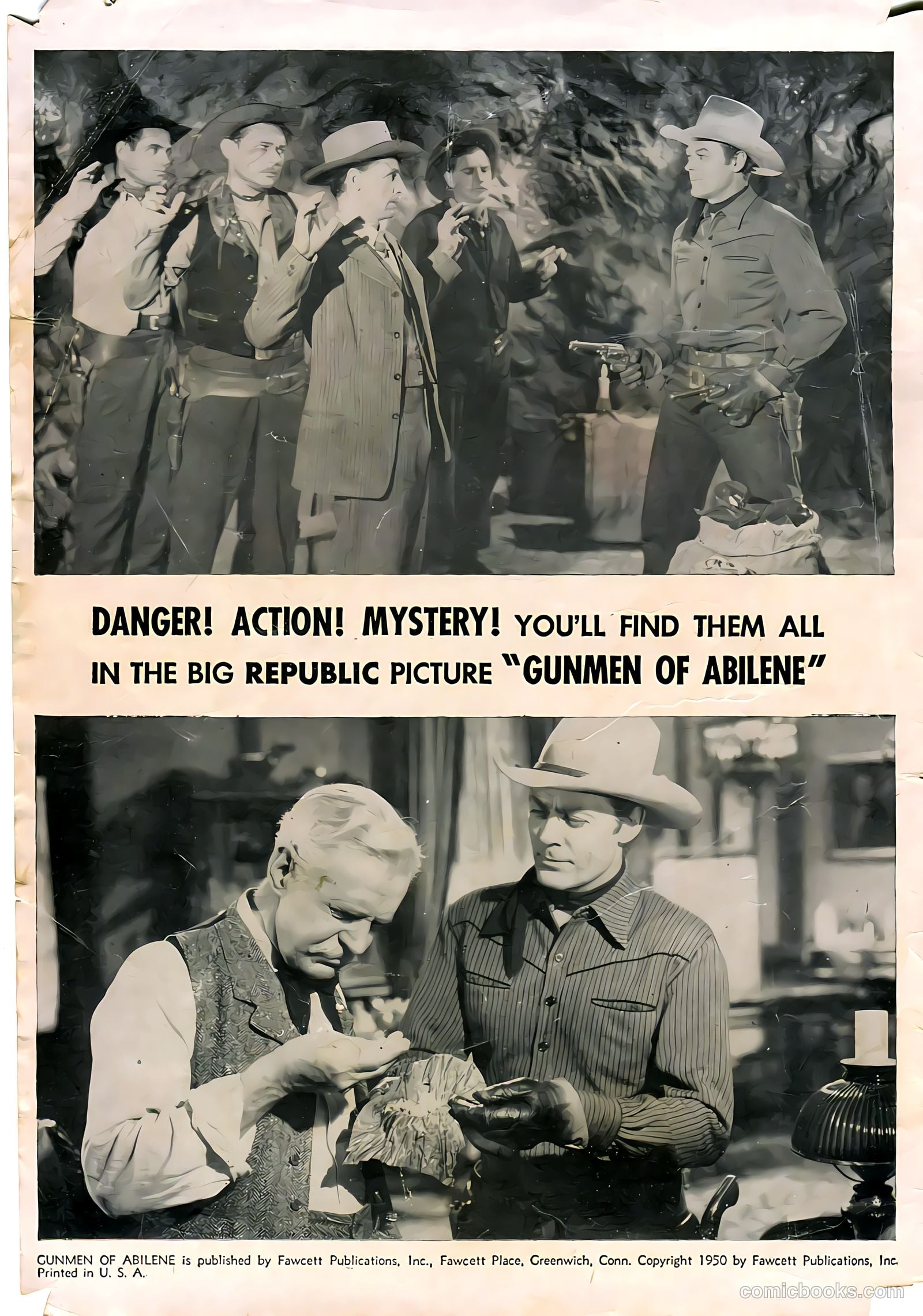 Fawcett Movie Comic 7 - Gunmen of Abilene #1 — page 2 of 36