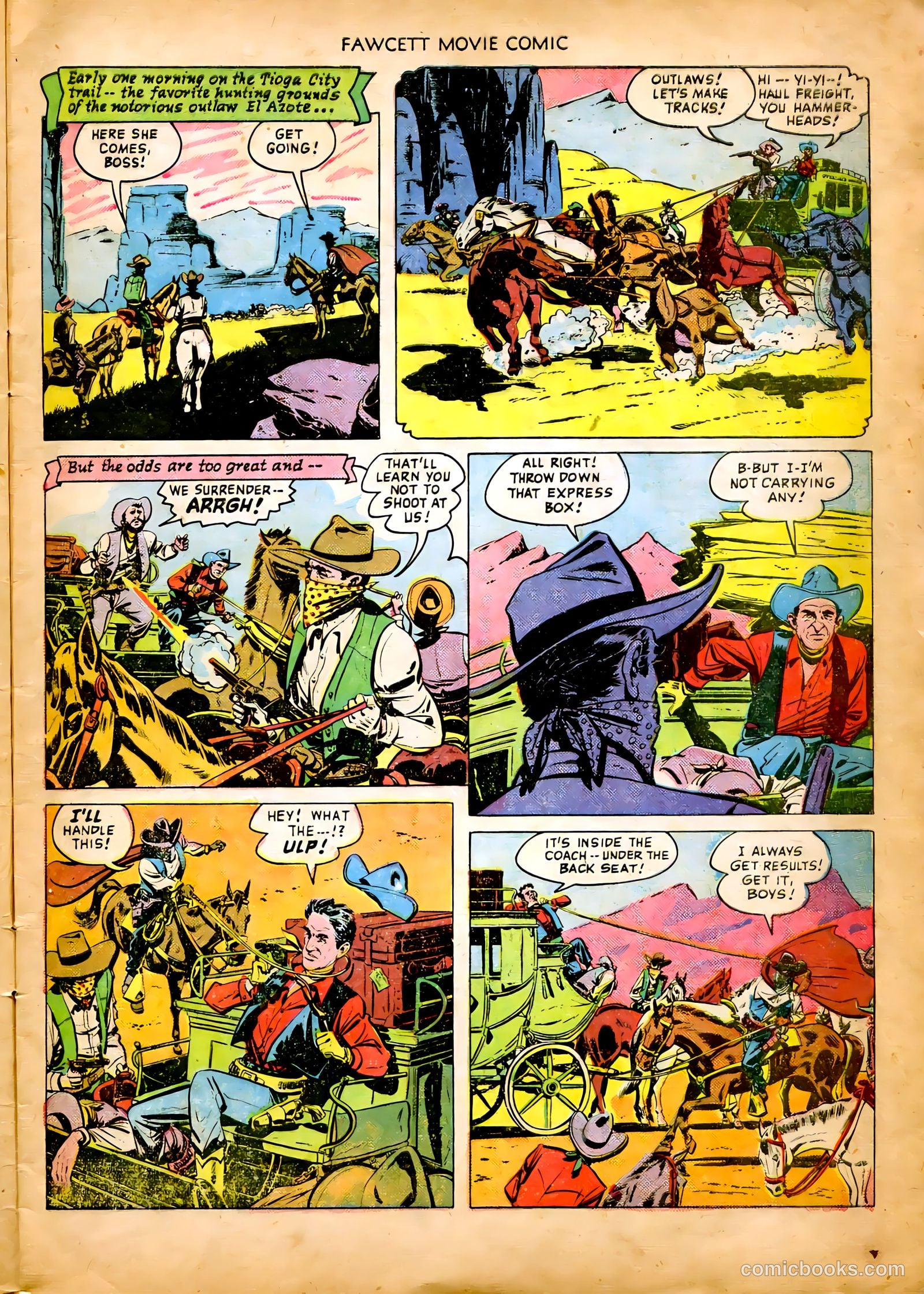 Fawcett Movie Comic 8 - King of the Bull Whip #1 — page 5 of 36