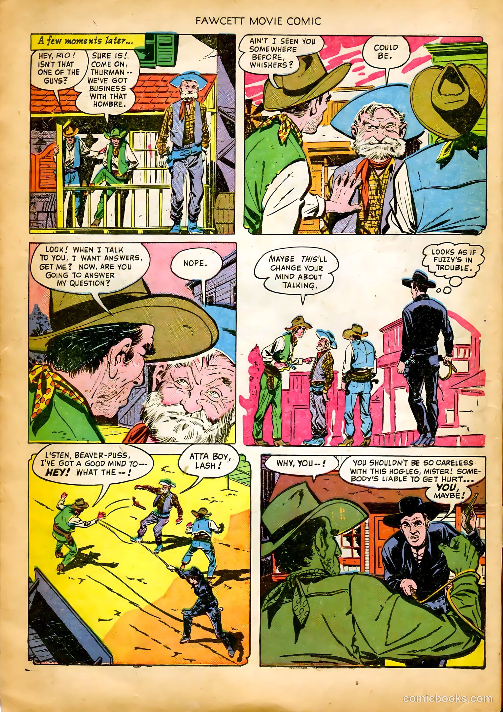 Fawcett Movie Comic 8 - King of the Bull Whip #1 — page 10 of 36