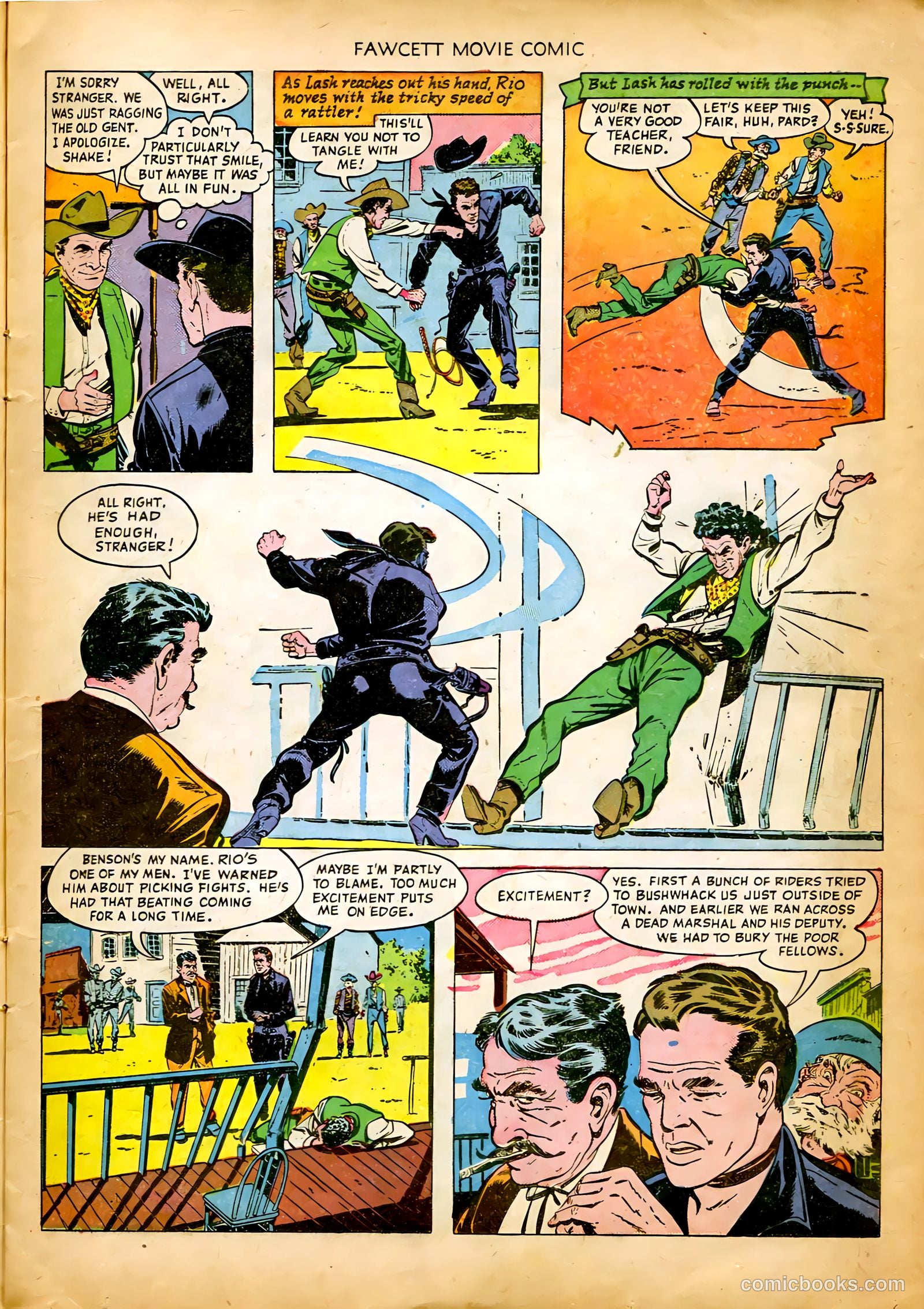 Fawcett Movie Comic 8 - King of the Bull Whip #1 — page 11 of 36