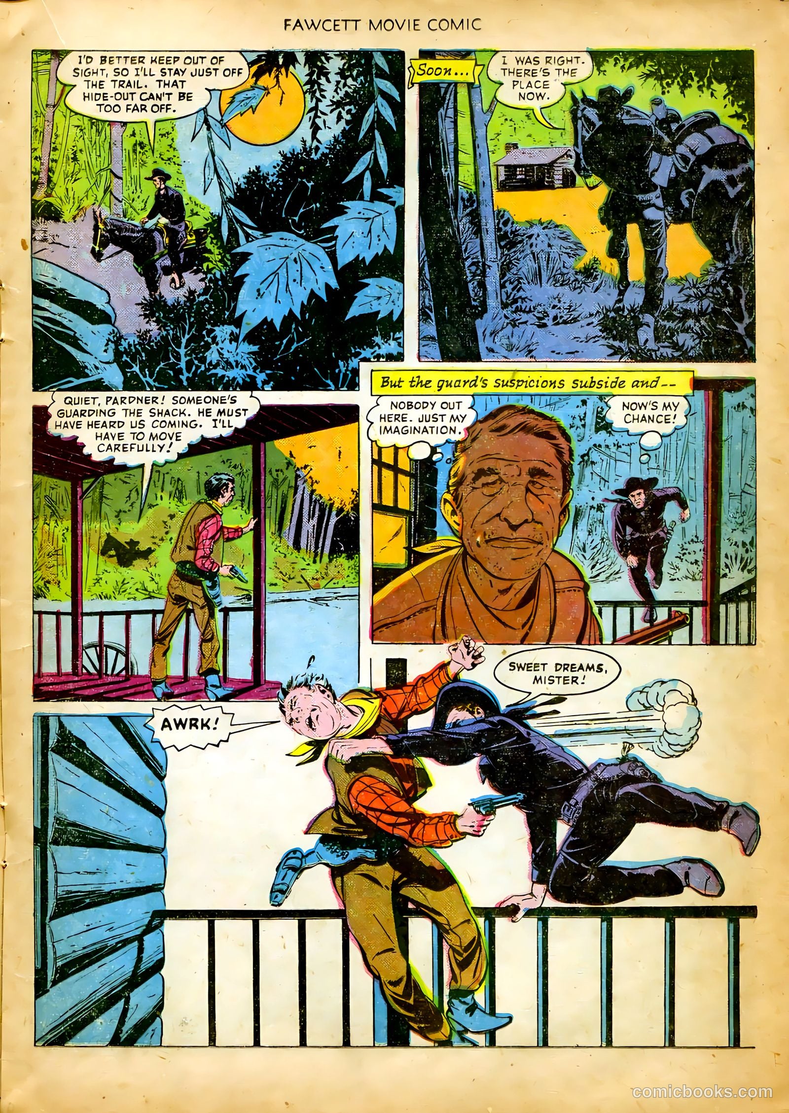 Fawcett Movie Comic 8 - King of the Bull Whip #1 — page 17 of 36