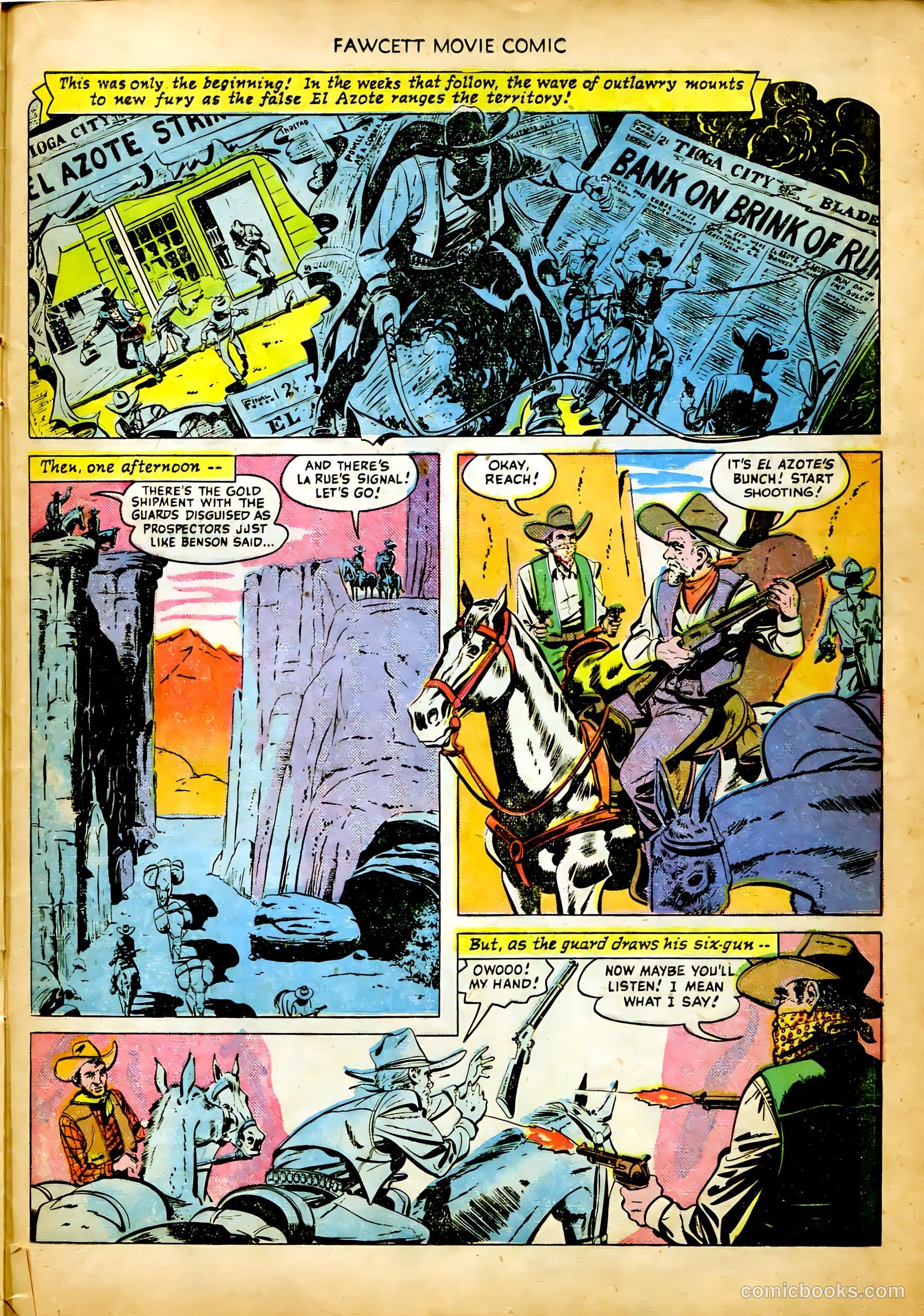 Fawcett Movie Comic 8 - King of the Bull Whip #1 — page 21 of 36