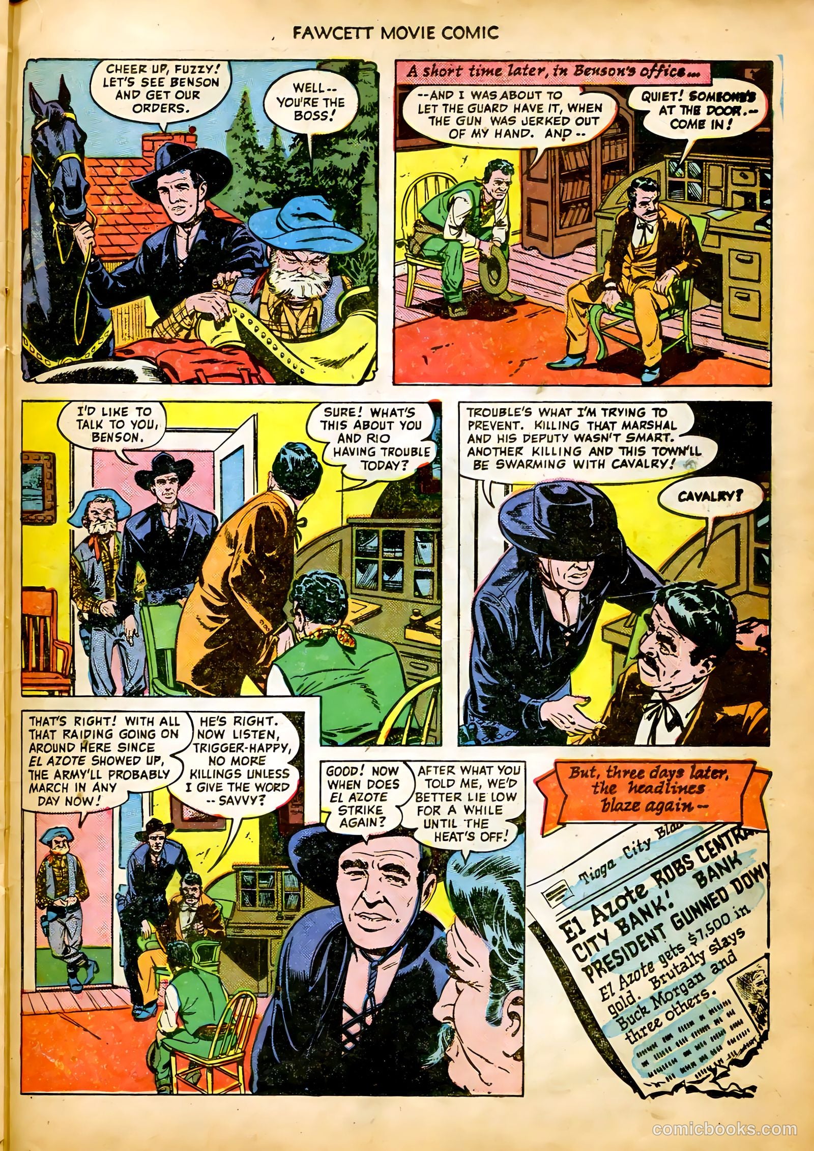 Fawcett Movie Comic 8 - King of the Bull Whip #1 — page 23 of 36