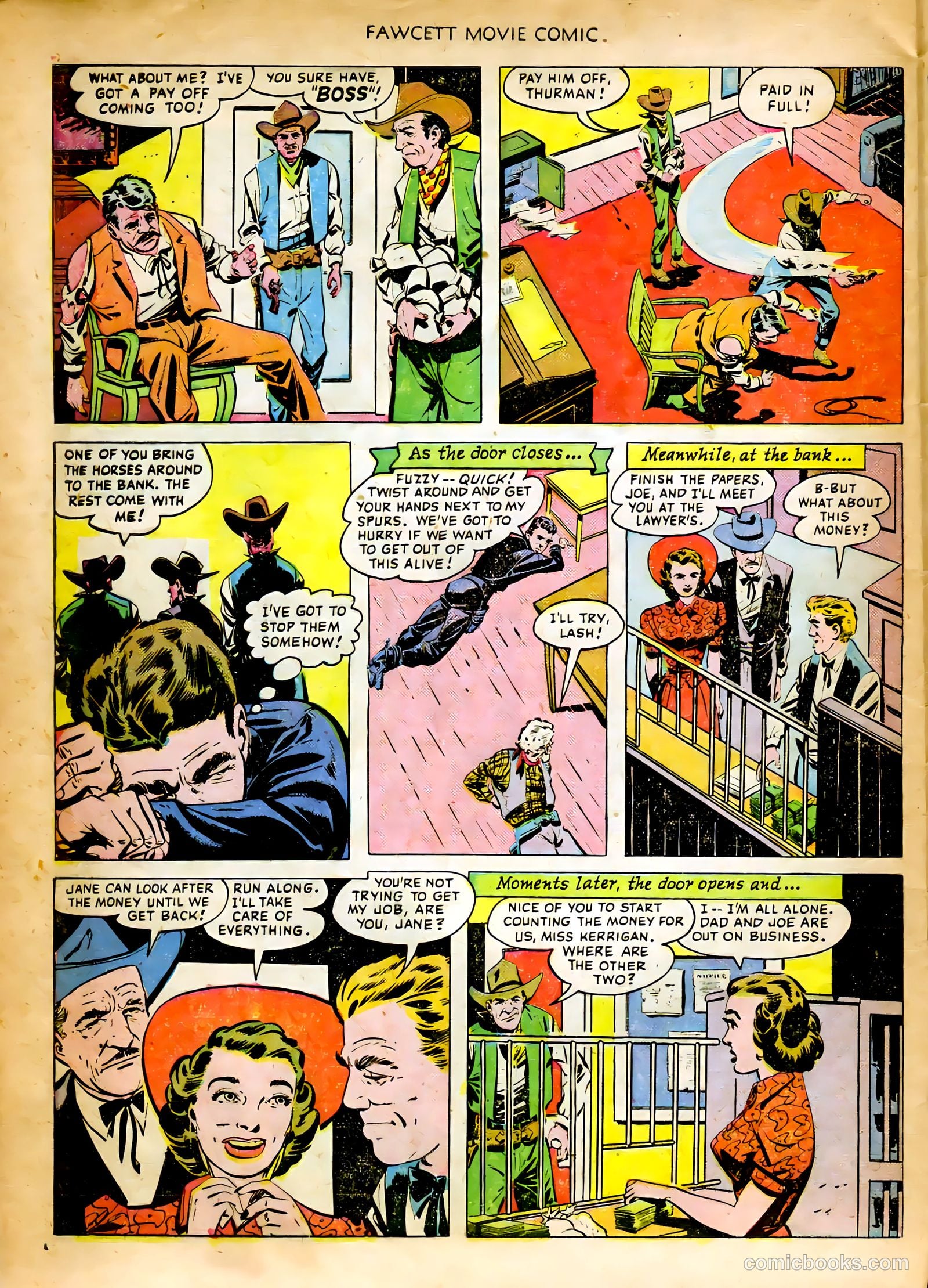 Fawcett Movie Comic 8 - King of the Bull Whip #1 — page 28 of 36