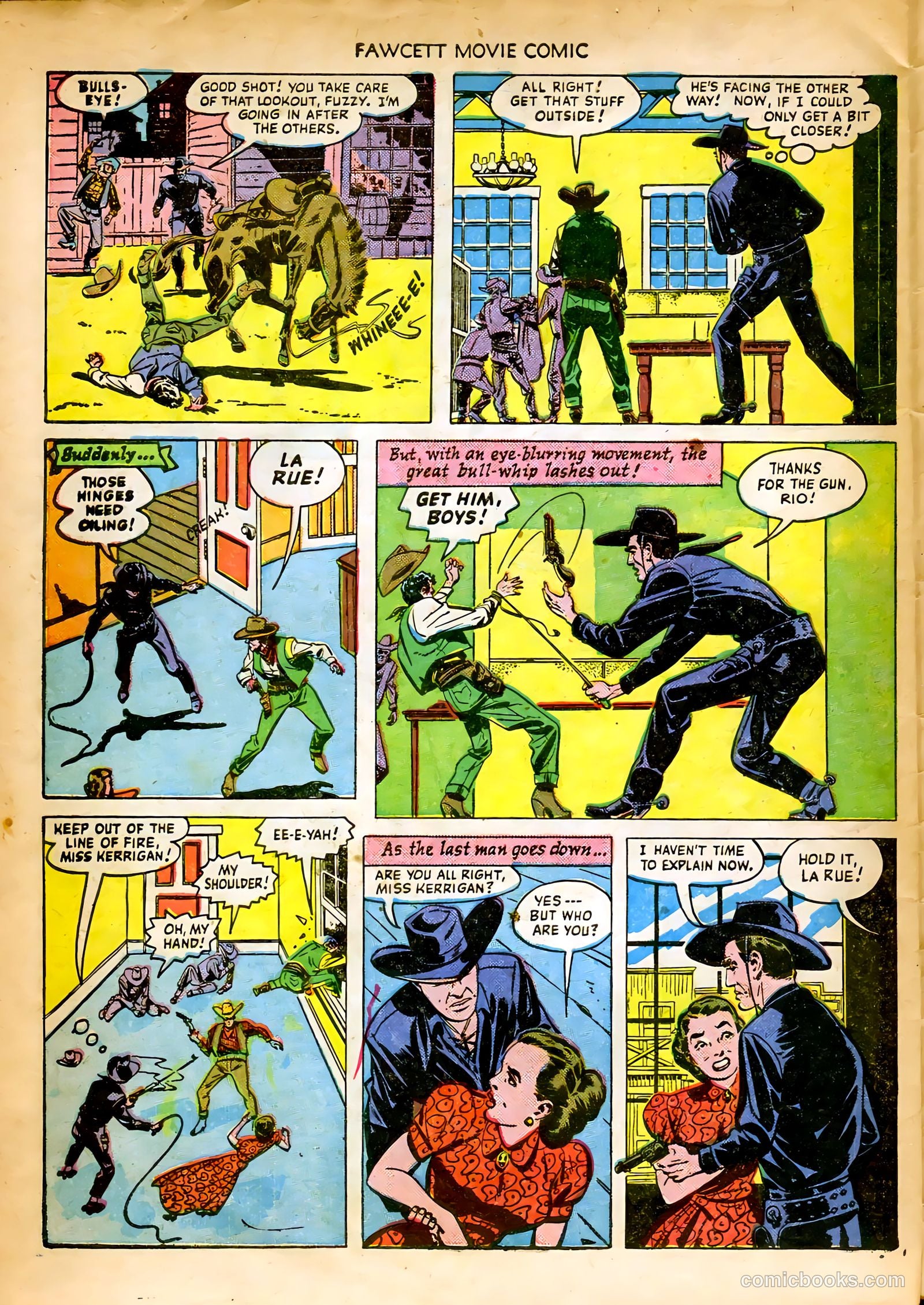 Fawcett Movie Comic 8 - King of the Bull Whip #1 — page 30 of 36