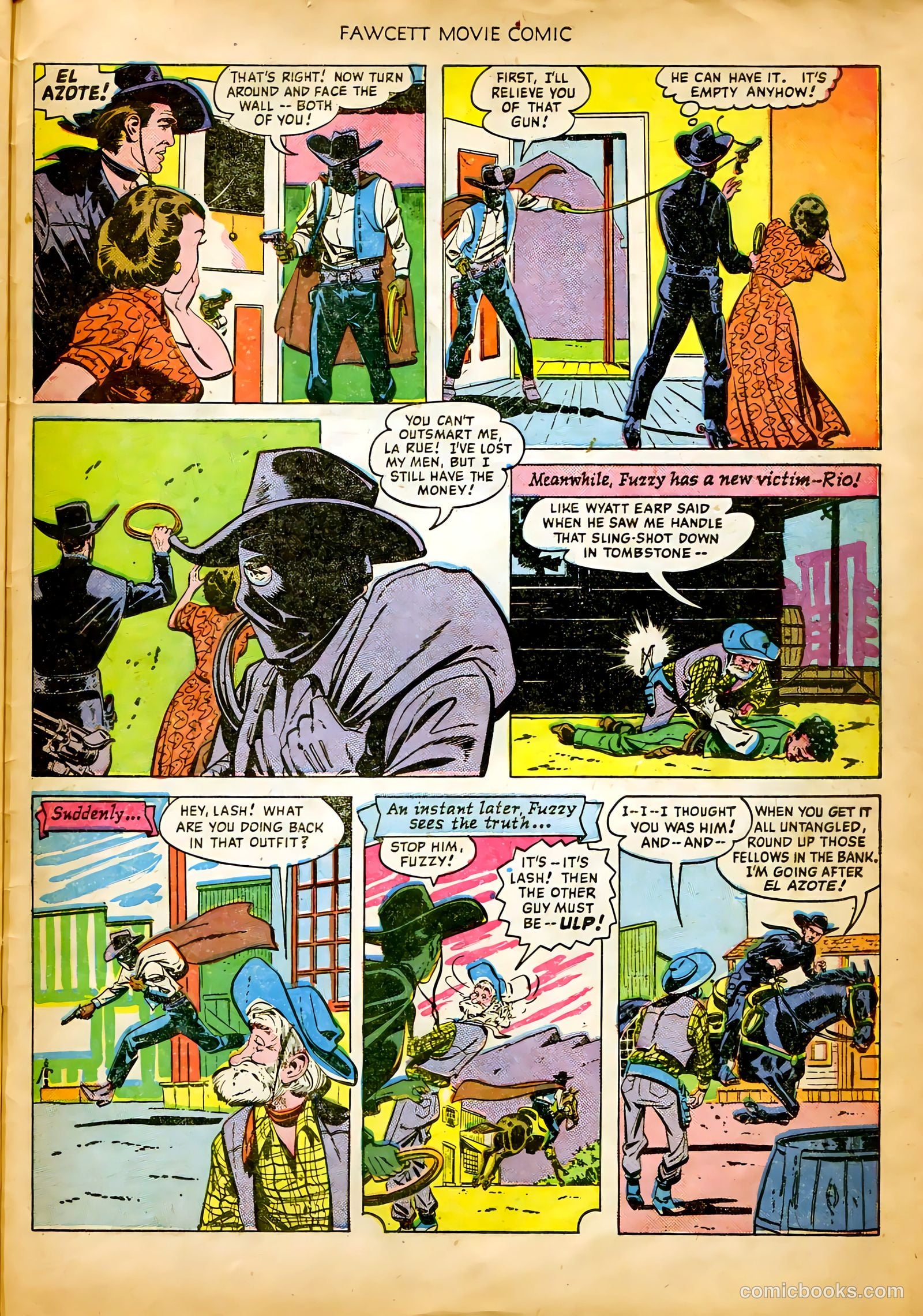 Fawcett Movie Comic 8 - King of the Bull Whip #1 — page 31 of 36
