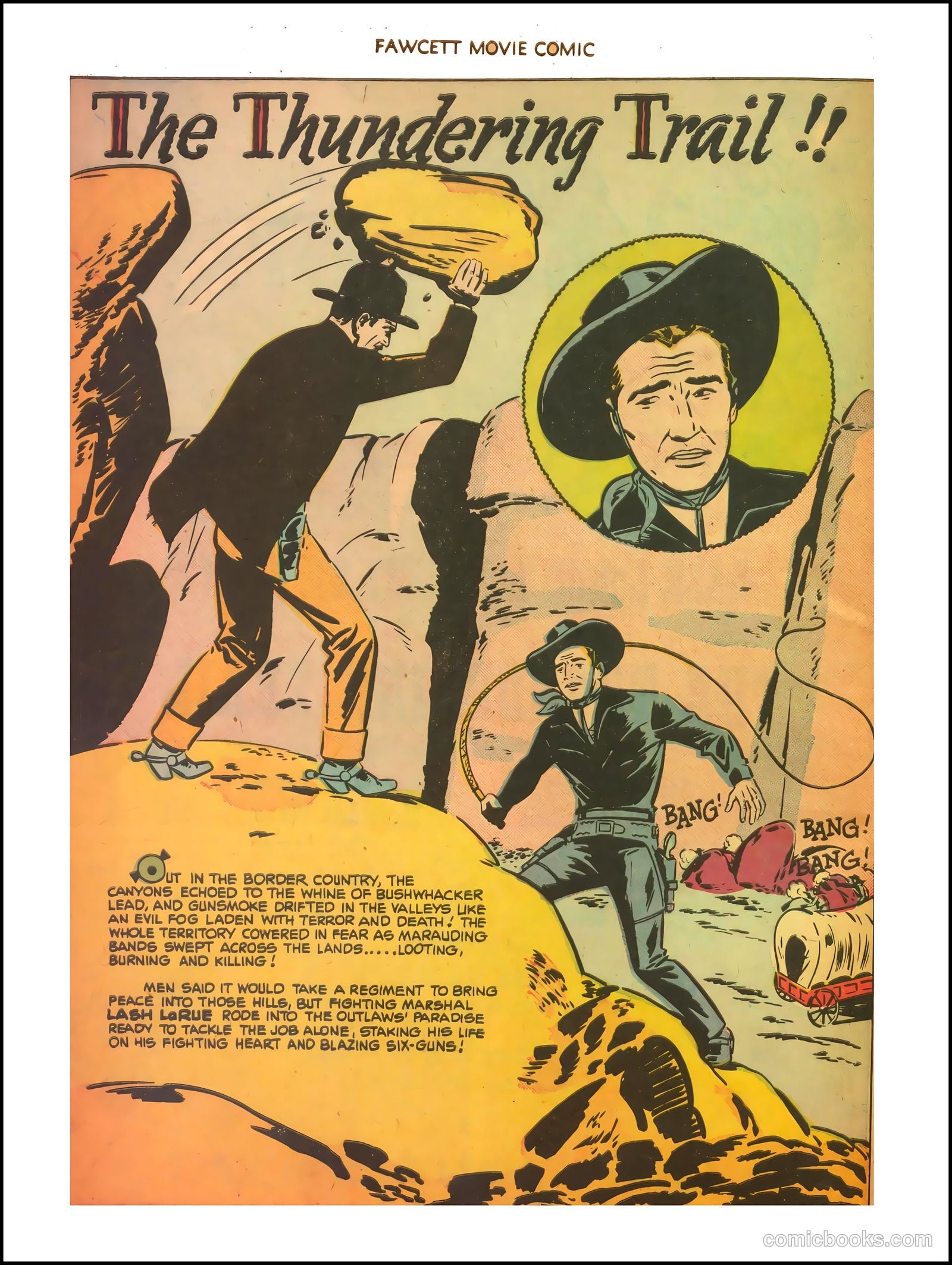 Fawcett Movie Comic 11 - The Thundering Trail #1 — page 4 of 35
