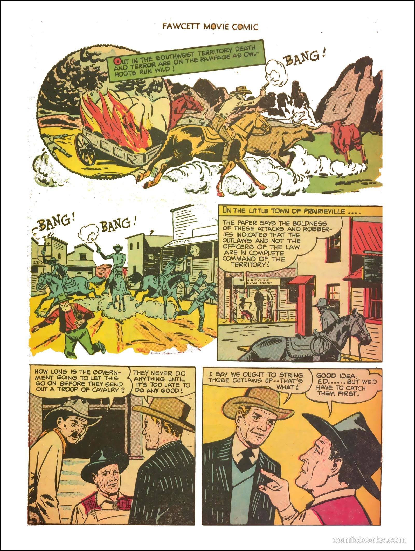 Fawcett Movie Comic 11 - The Thundering Trail #1 — page 5 of 35