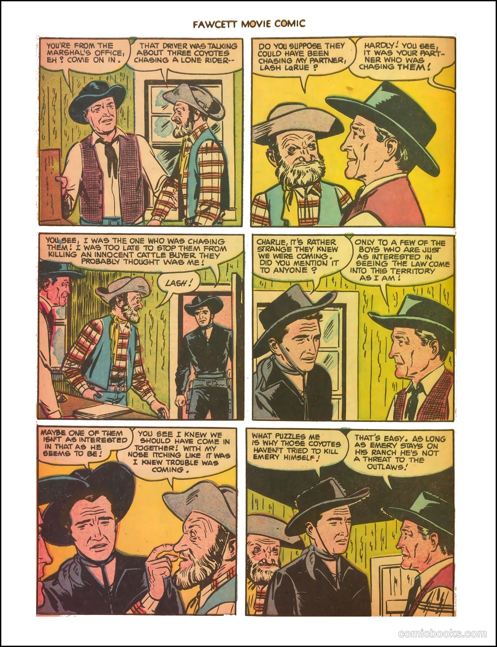 Fawcett Movie Comic 11 - The Thundering Trail #1 — page 10 of 35