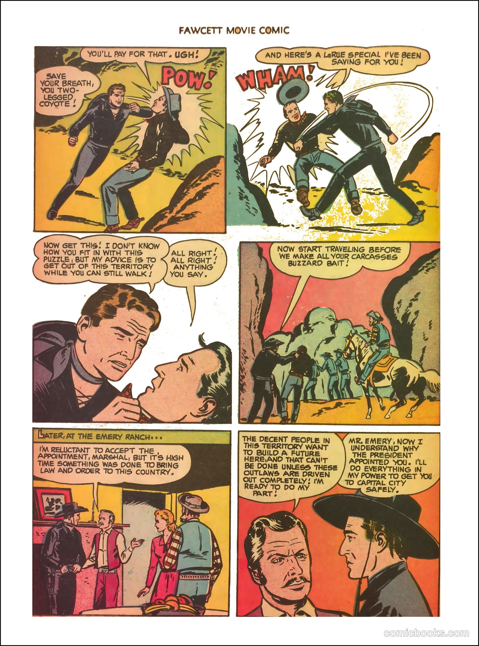 Fawcett Movie Comic 11 - The Thundering Trail #1 — page 14 of 35
