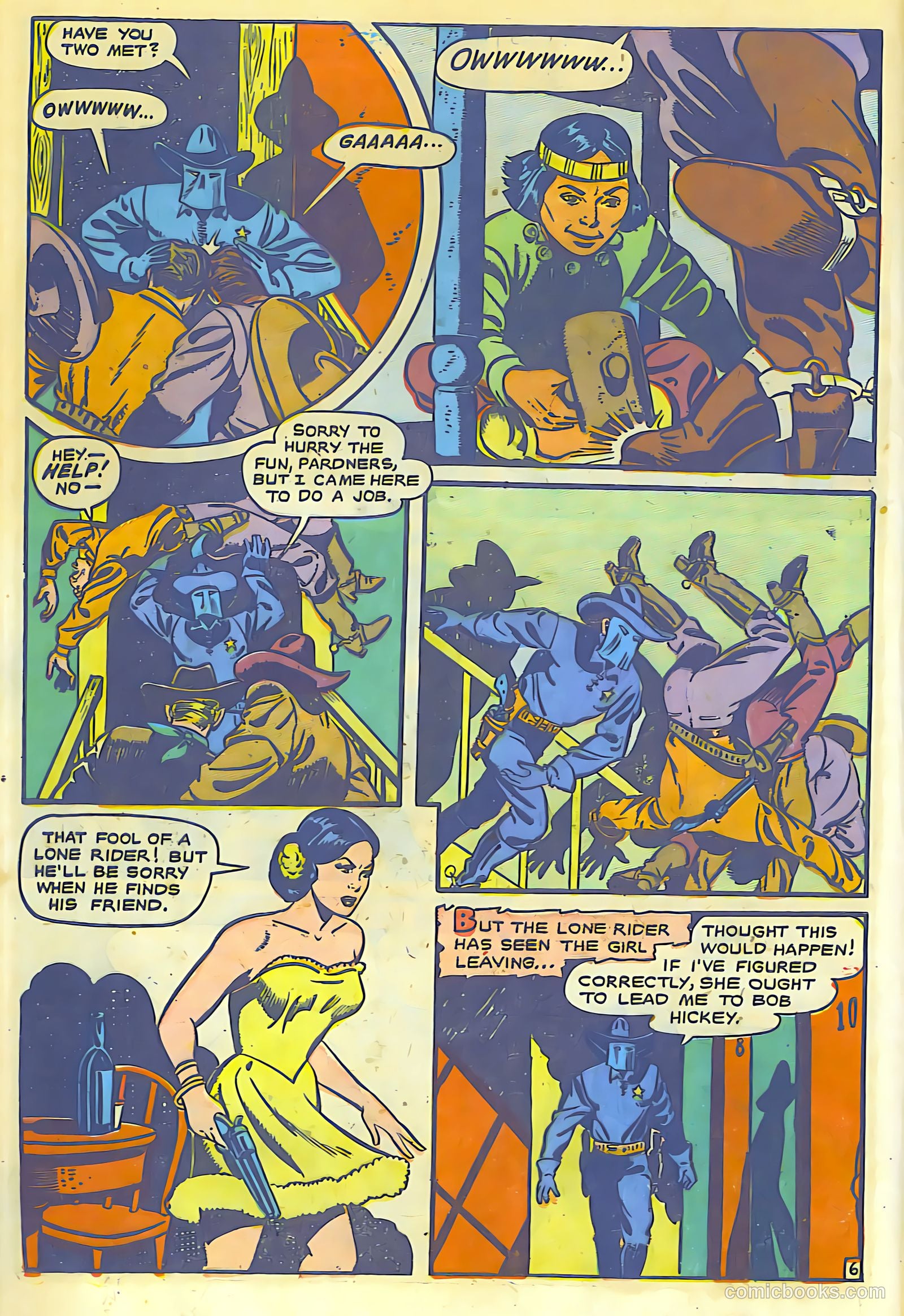 The Lone Rider #8 (1950) — page 7 of 30