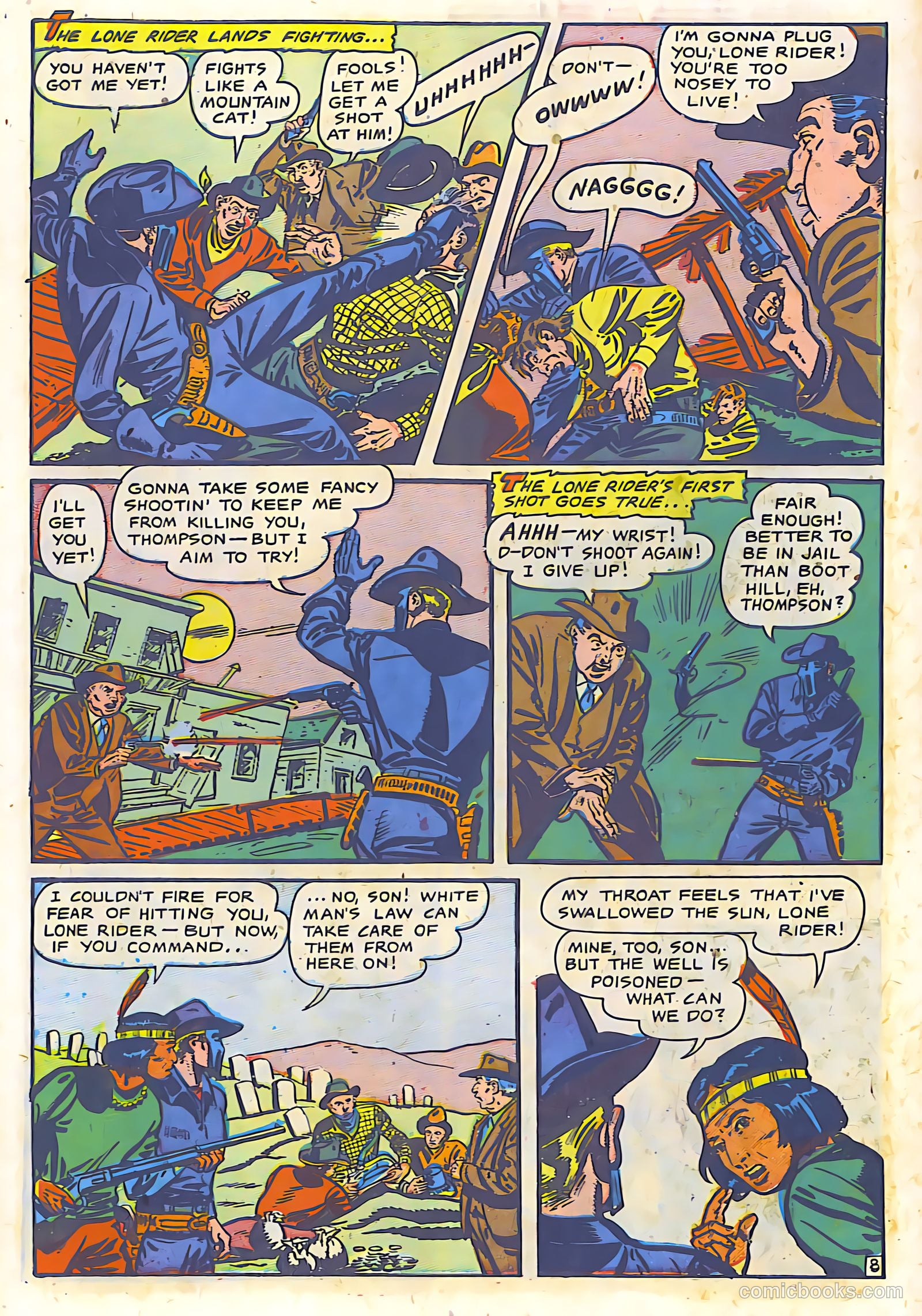 The Lone Rider #9 (1950) — page 9 of 30