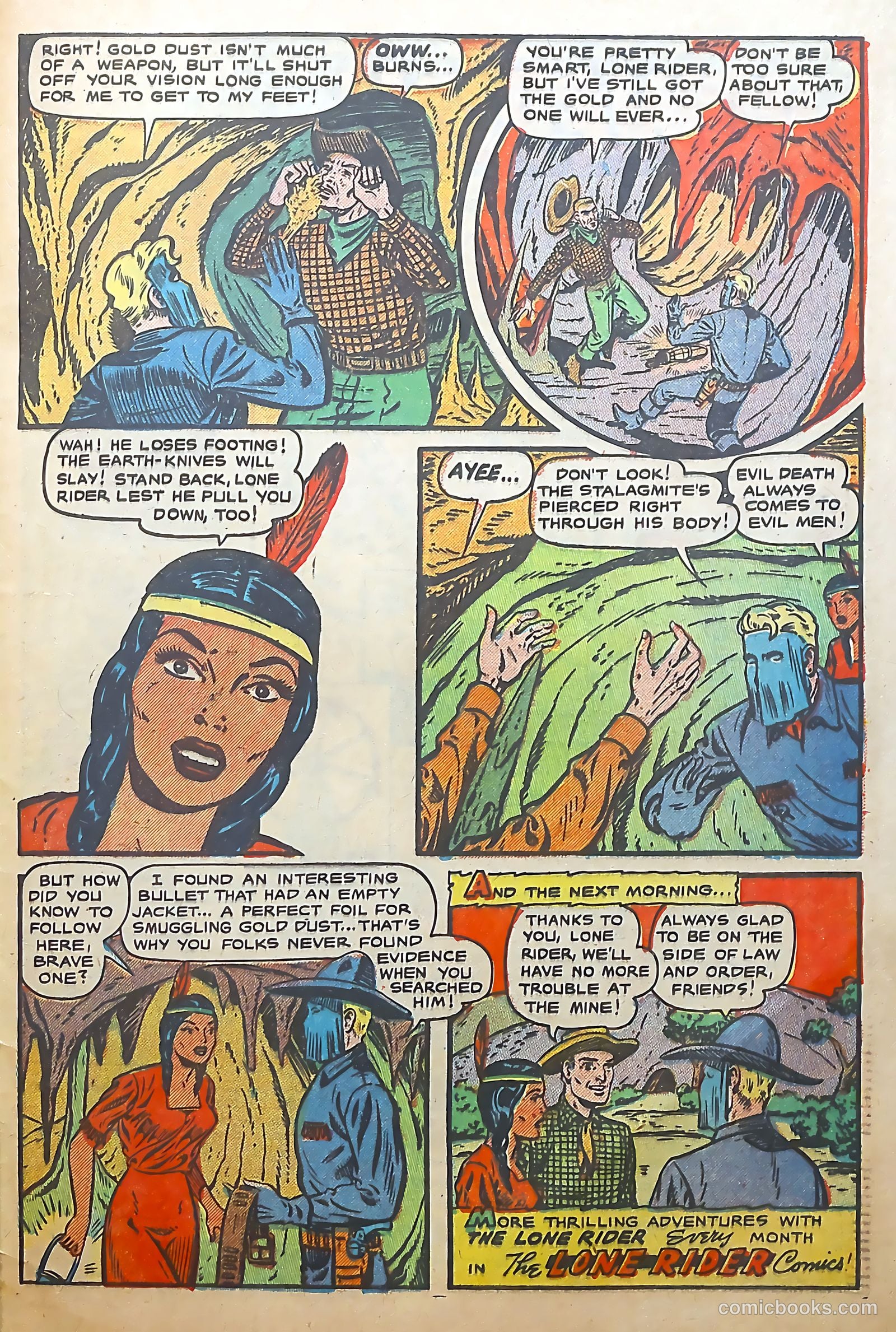 The Lone Rider #6 (1950) — page 33 of 36