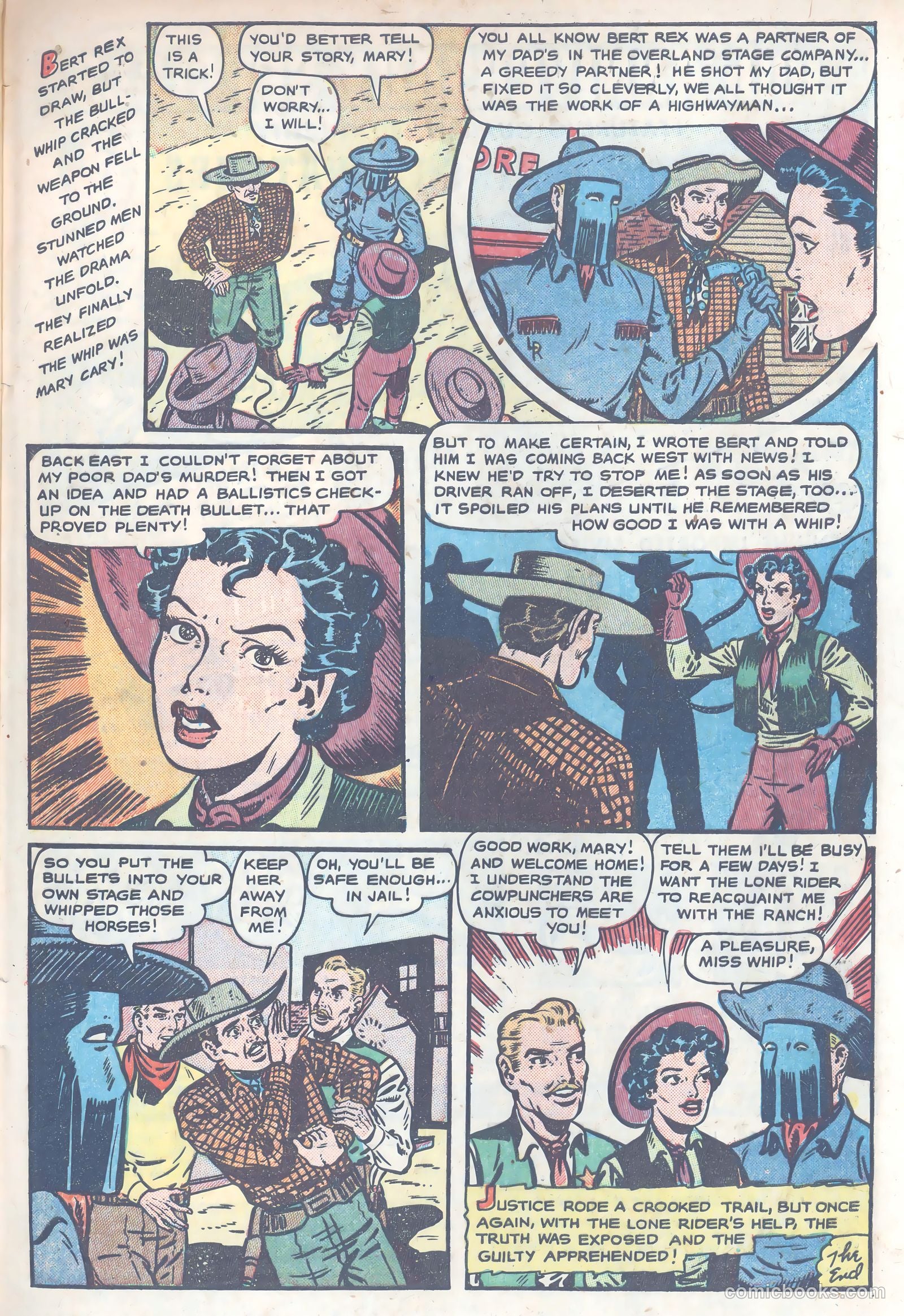 The Lone Rider #4 (1950) — page 35 of 39