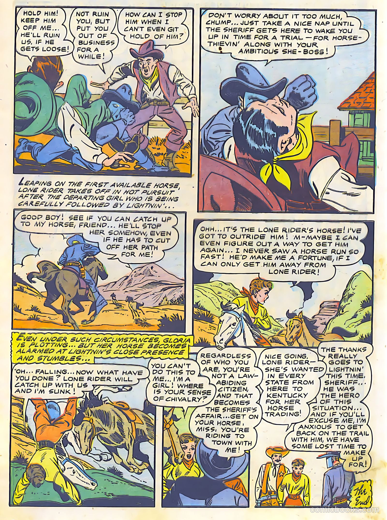 The Lone Rider #26 (1950) — page 9 of 36