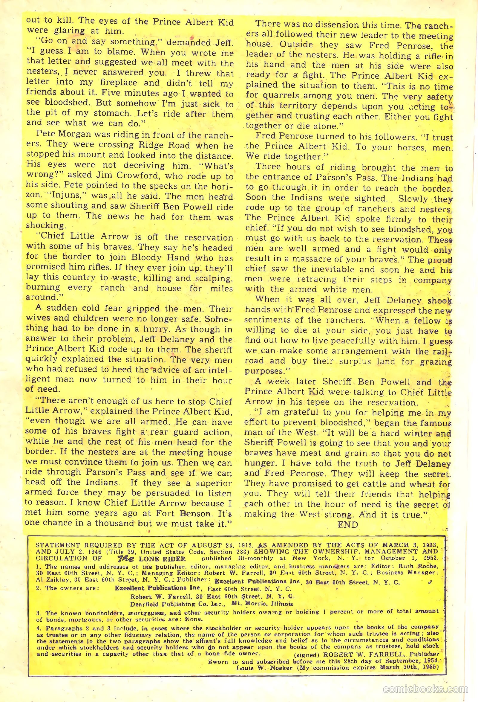 The Lone Rider #26 (1950) — page 22 of 36