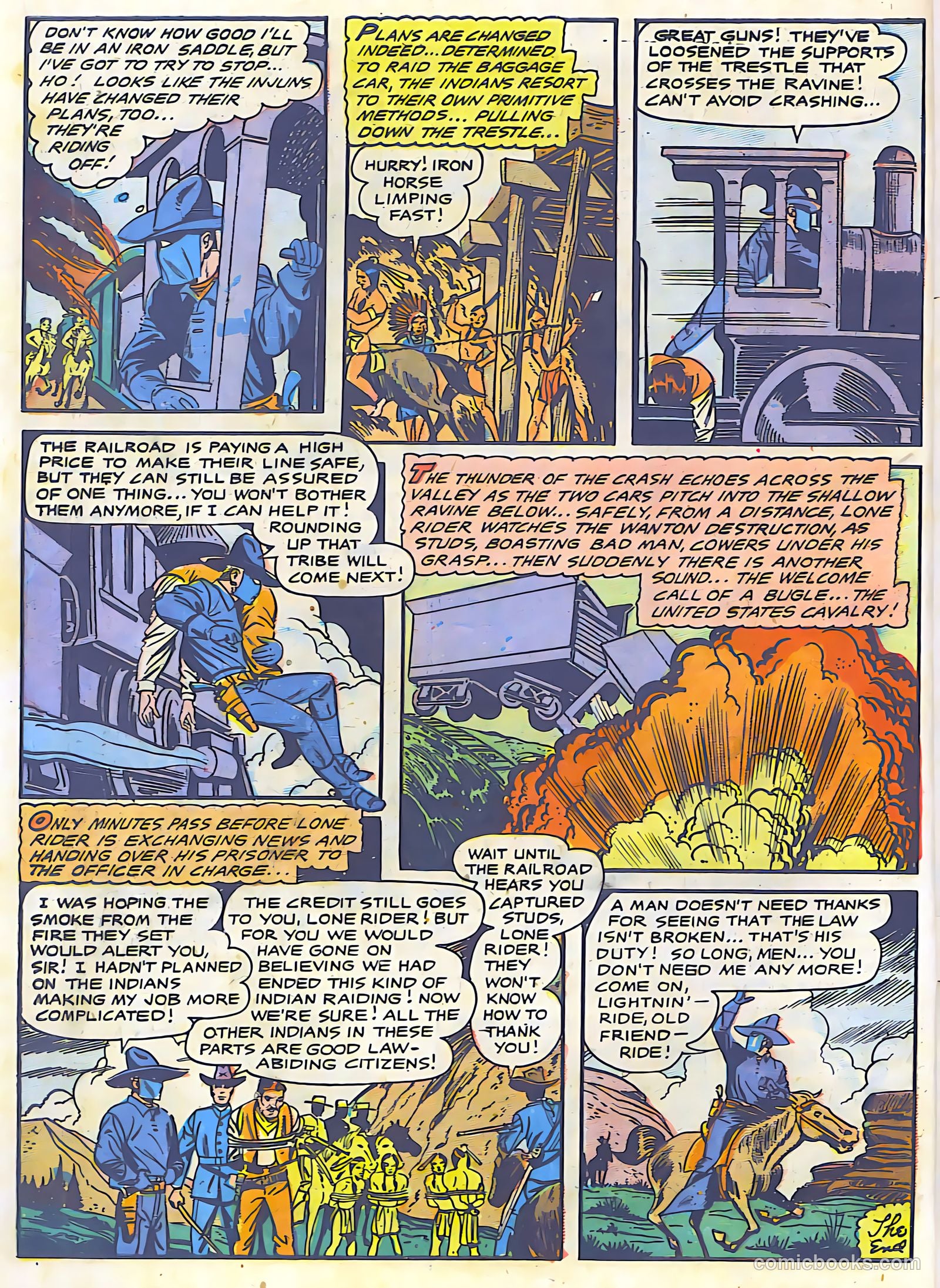 The Lone Rider #26 (1950) — page 34 of 36