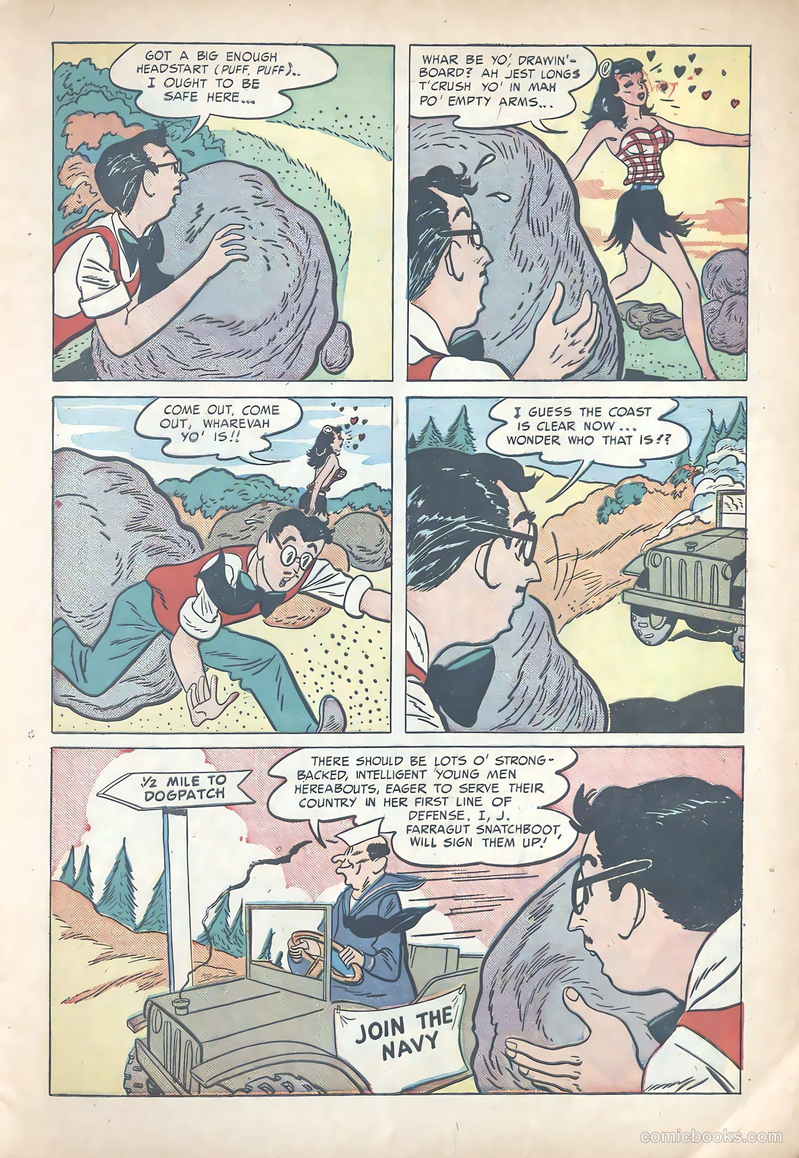 Li'l Abner Joins the Navy #nn (1950) — page 9 of 36