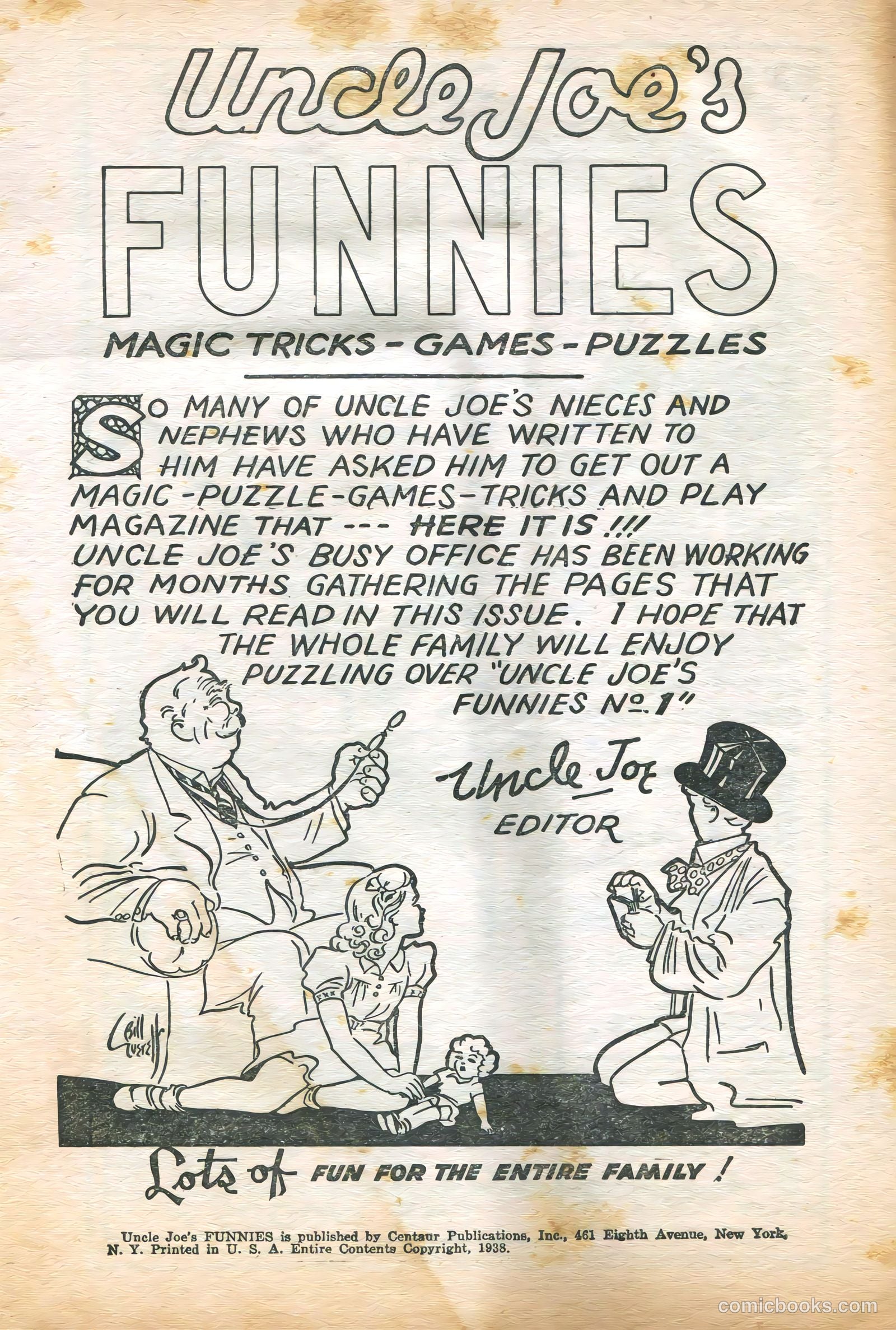Uncle Joe's Funnies #1 (1938) — page 3 of 68