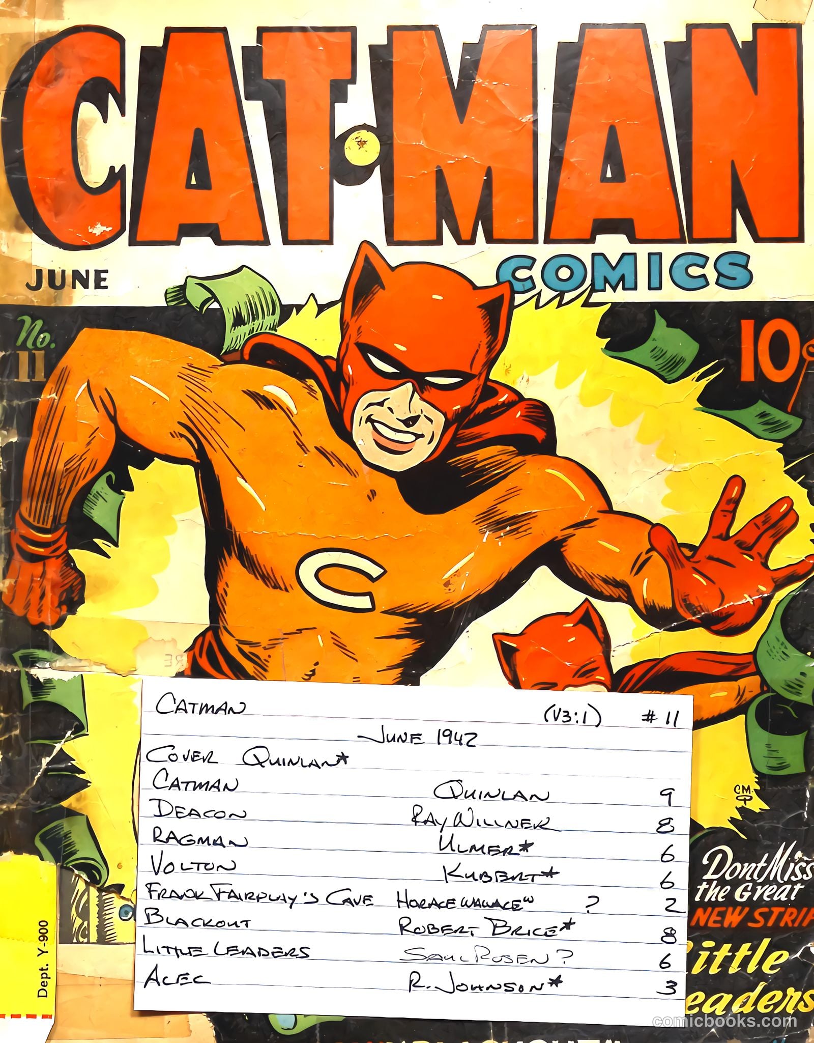 Cat-Man Comics #11 (1941) — page 68 of 68