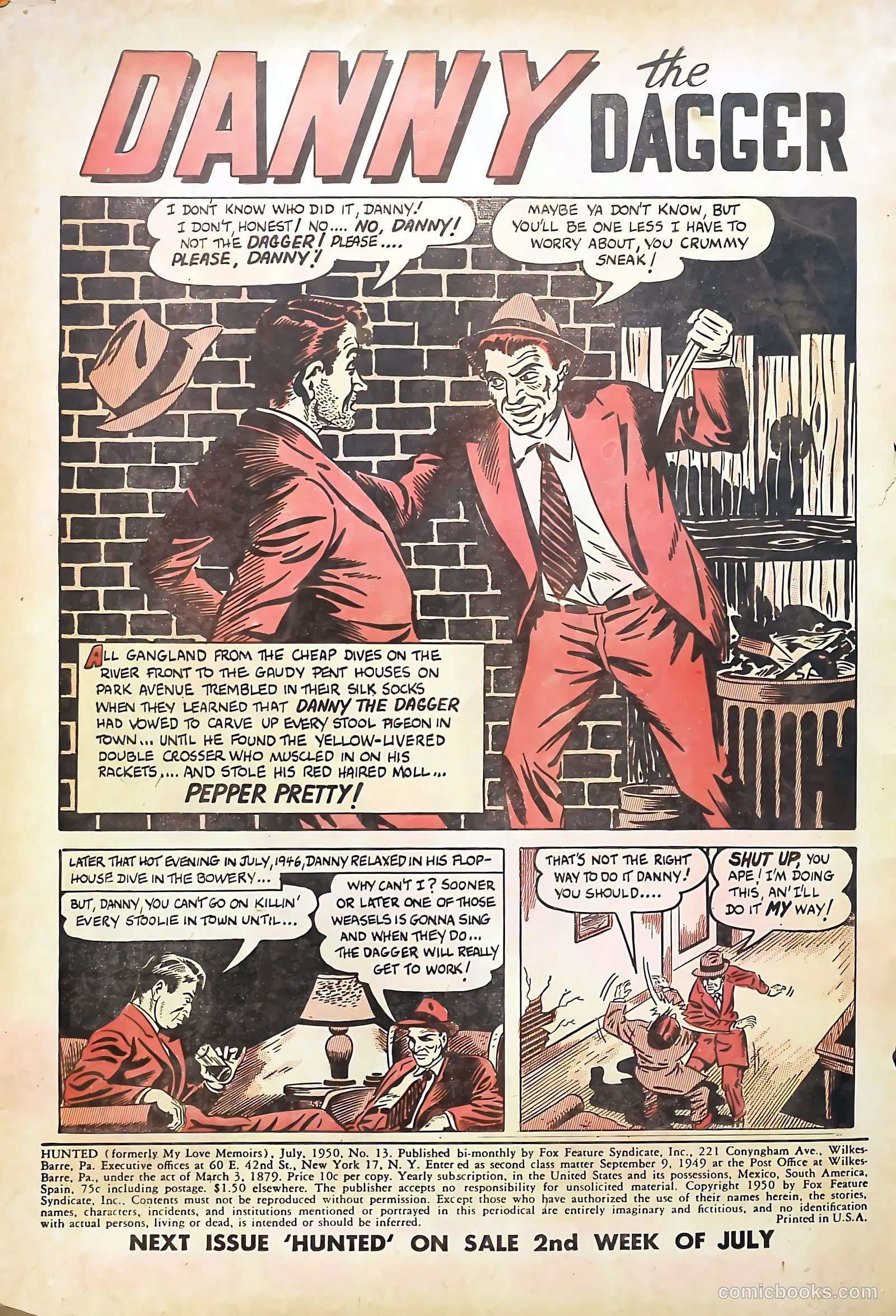 Hunted #1 (1950) — page 2 of 36