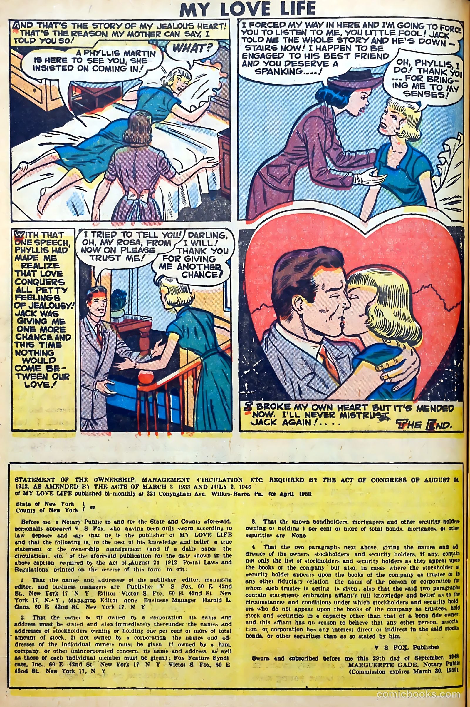 Romantic Thrills #1 (1950) — page 84 of 132